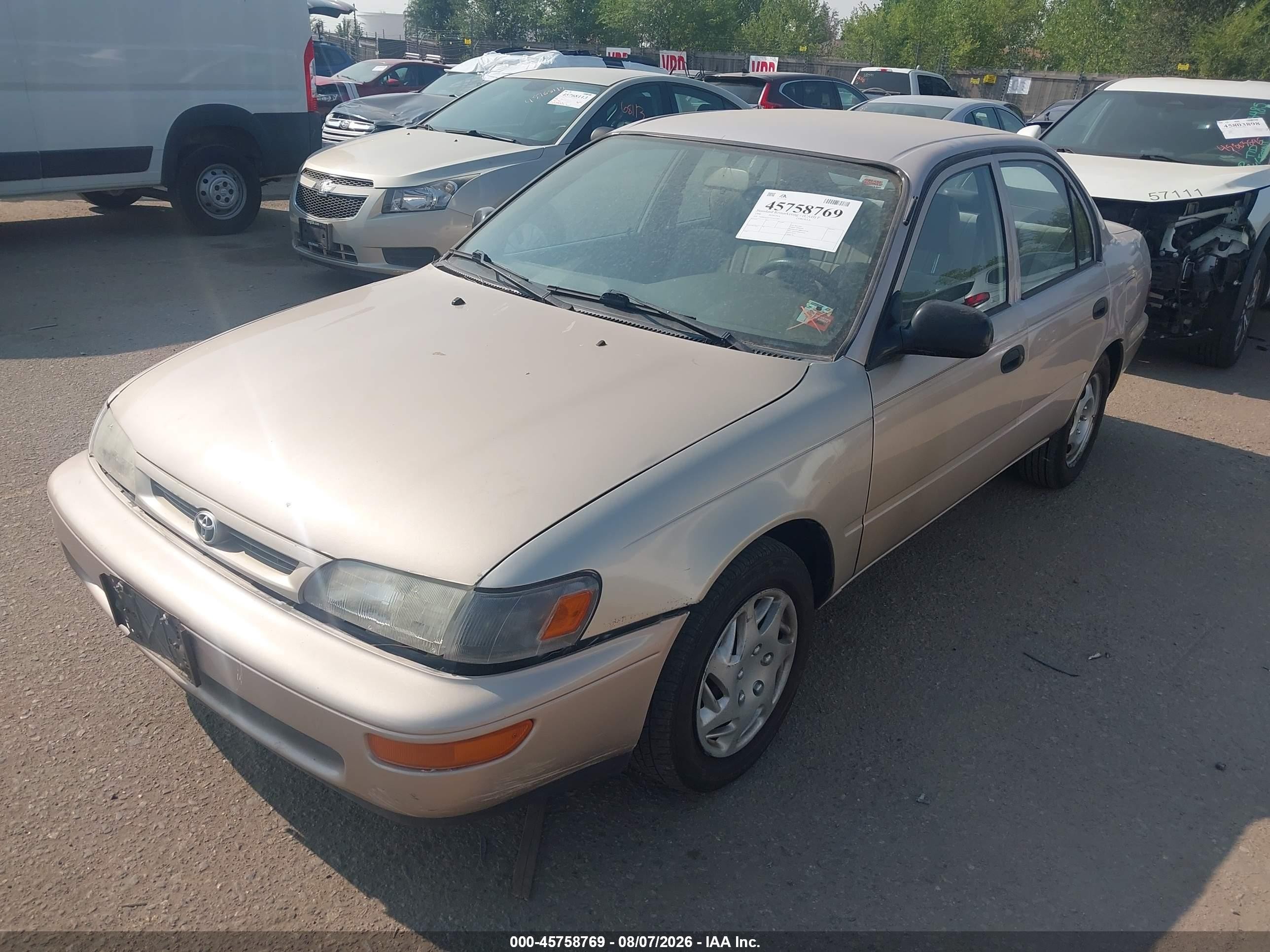 1996 Toyota Corolla   Gold vin: 1NXBA02E3TZ412162