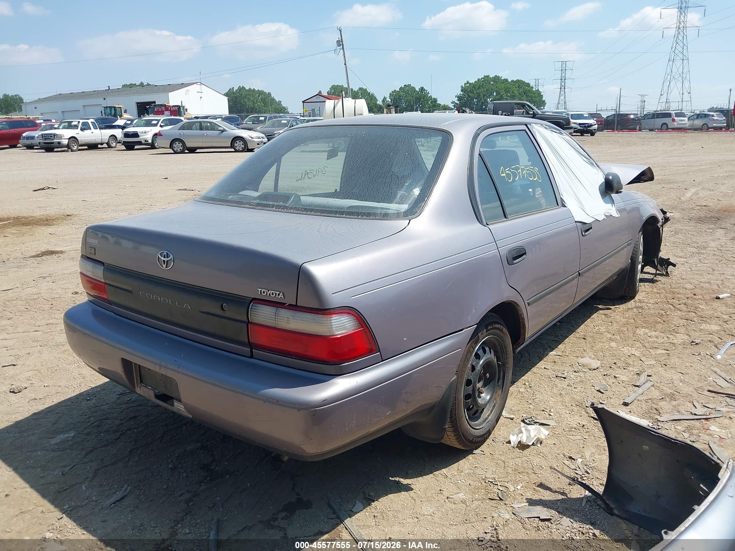 1997 Toyota Corolla Ce Серый vin: 1NXBA02E3VZ532739