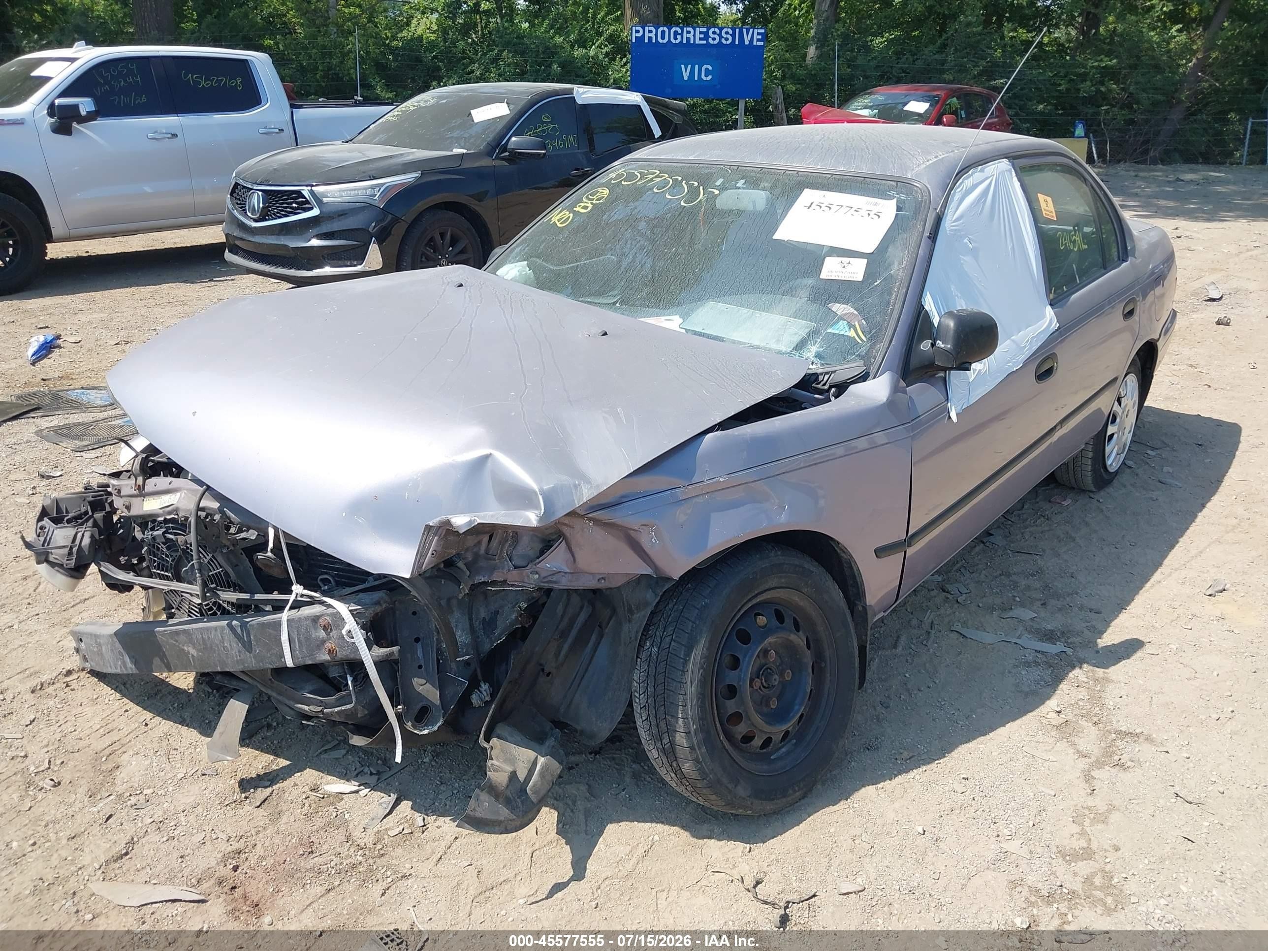 1997 Toyota Corolla Ce Серый vin: 1NXBA02E3VZ532739