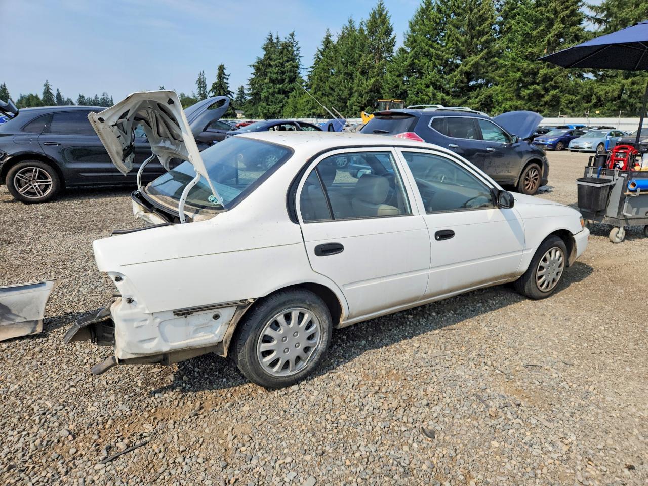 1997 Toyota Corolla Base White vin: 1NXBA02E3VZ534927