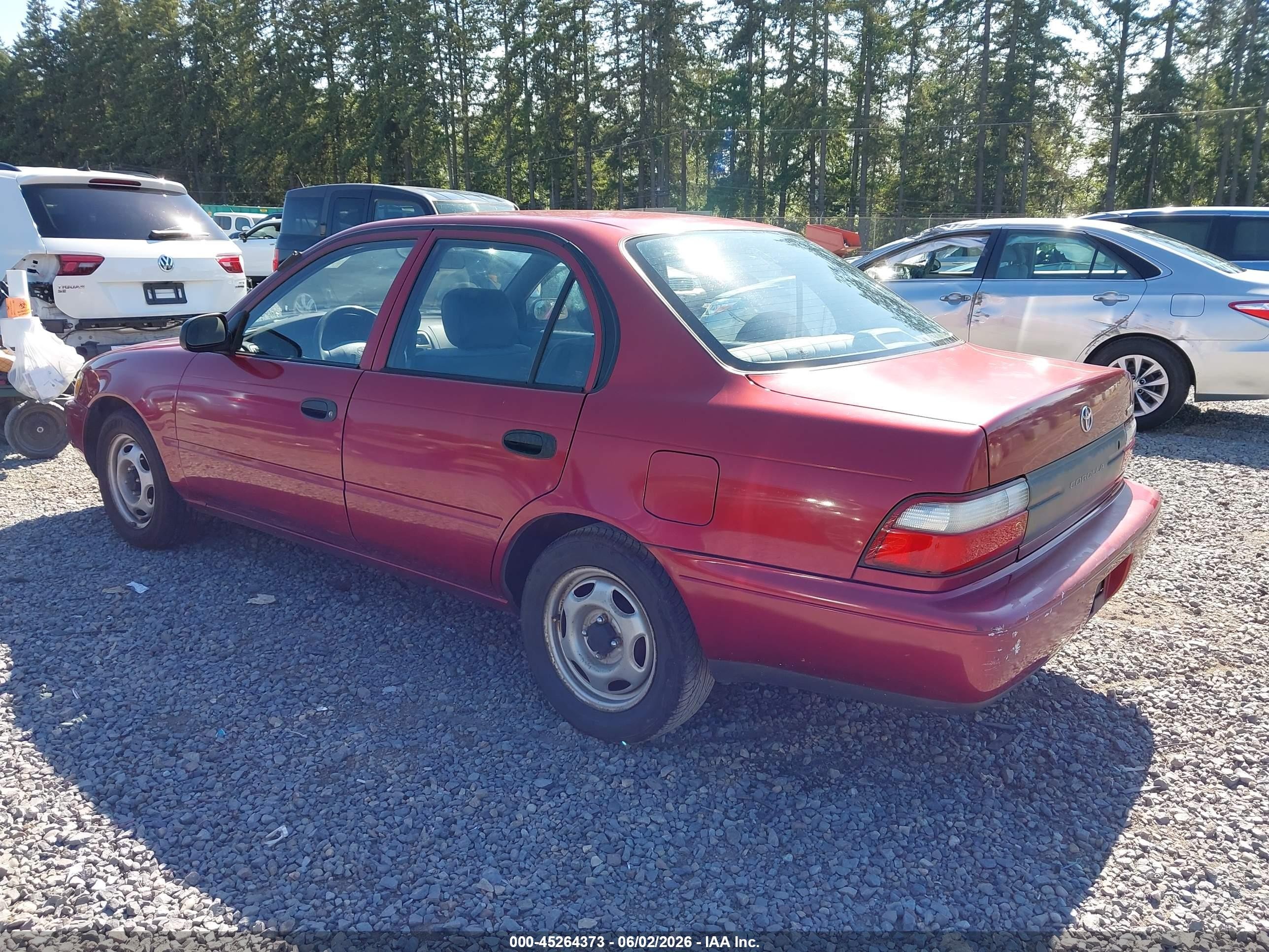 1997 Toyota Corolla Std Красный vin: 1NXBA02E5VZ625097