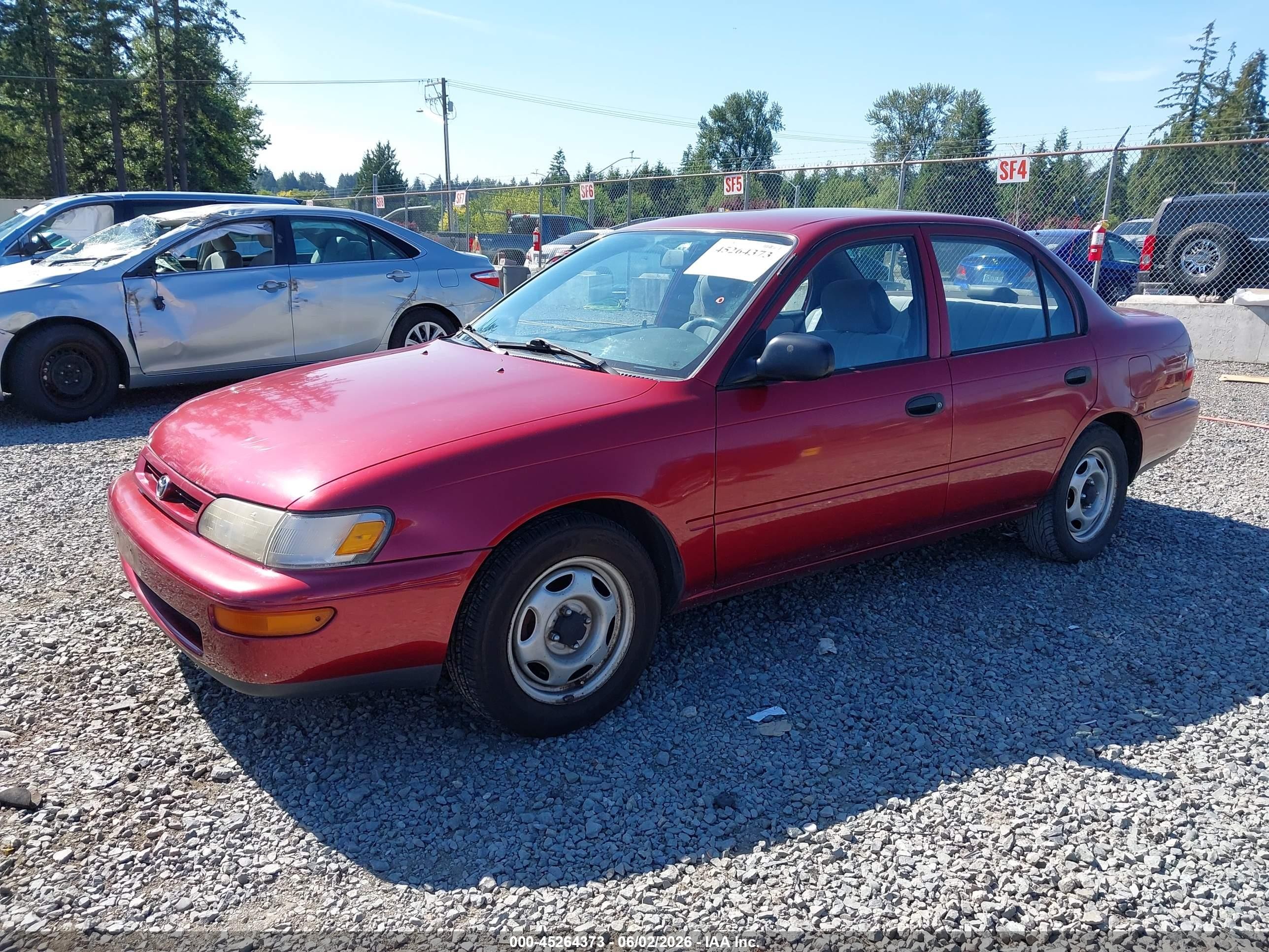 1997 Toyota Corolla Std Красный vin: 1NXBA02E5VZ625097