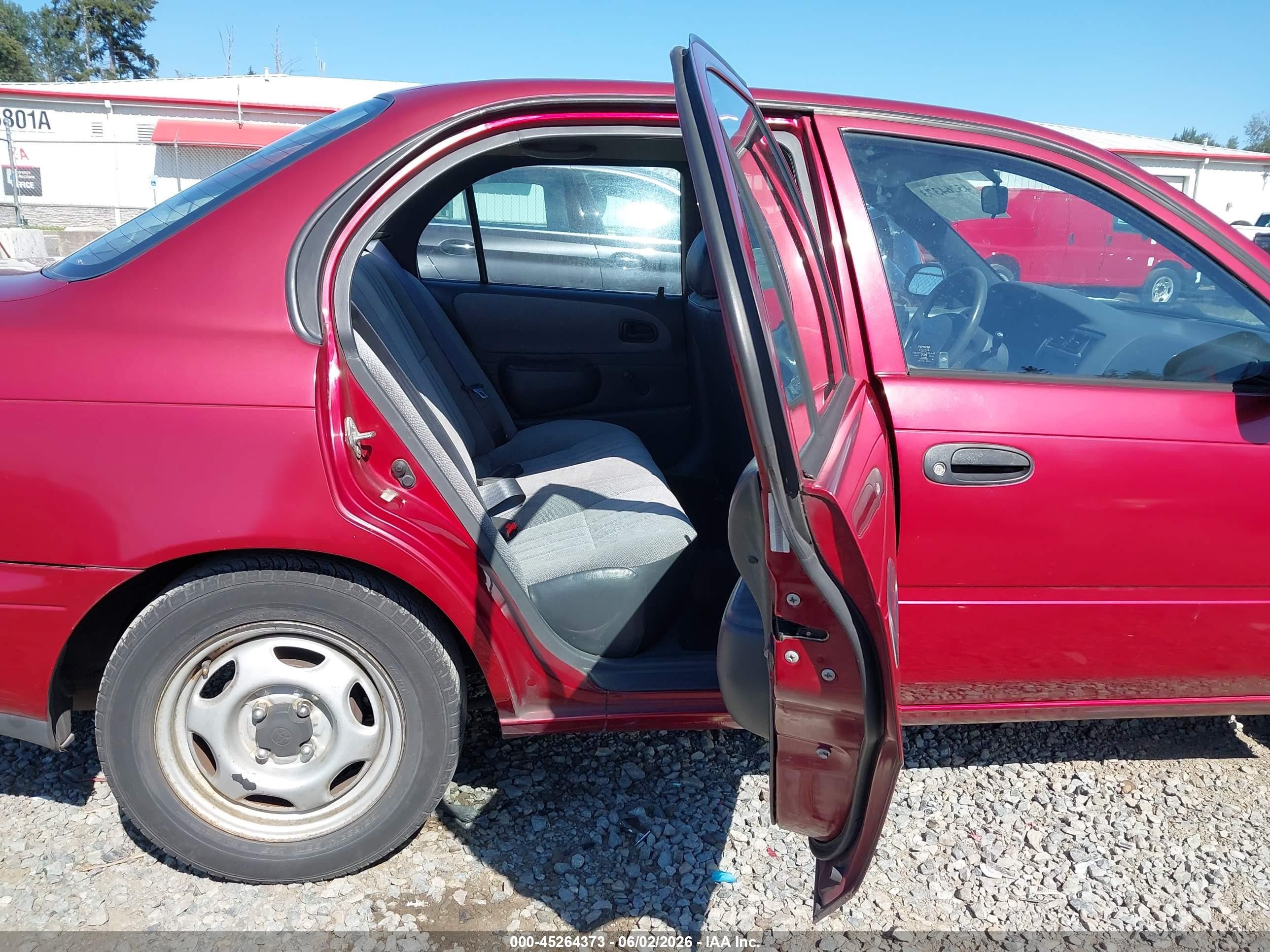 1997 Toyota Corolla Std Красный vin: 1NXBA02E5VZ625097