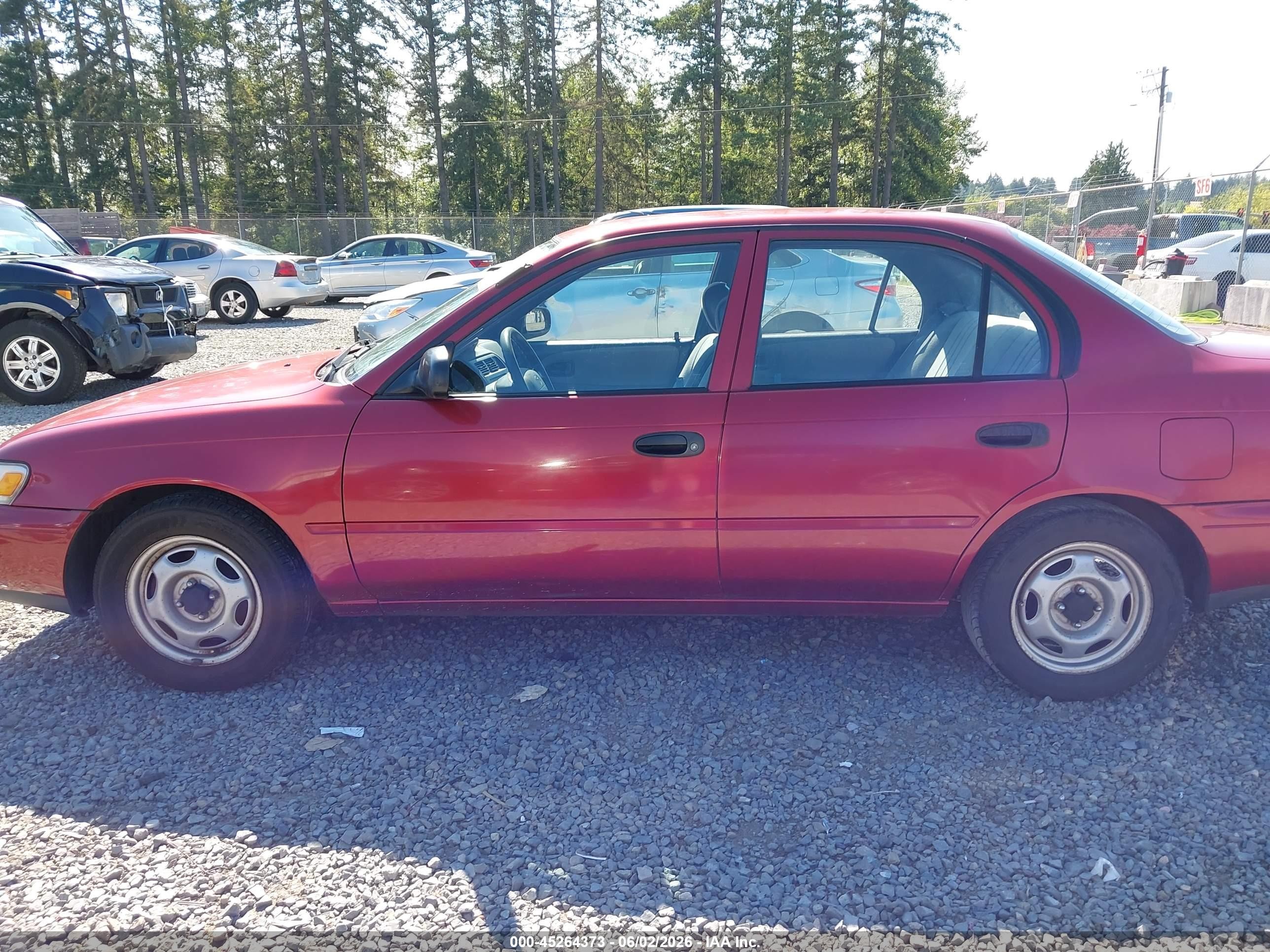 1997 Toyota Corolla Std Красный vin: 1NXBA02E5VZ625097