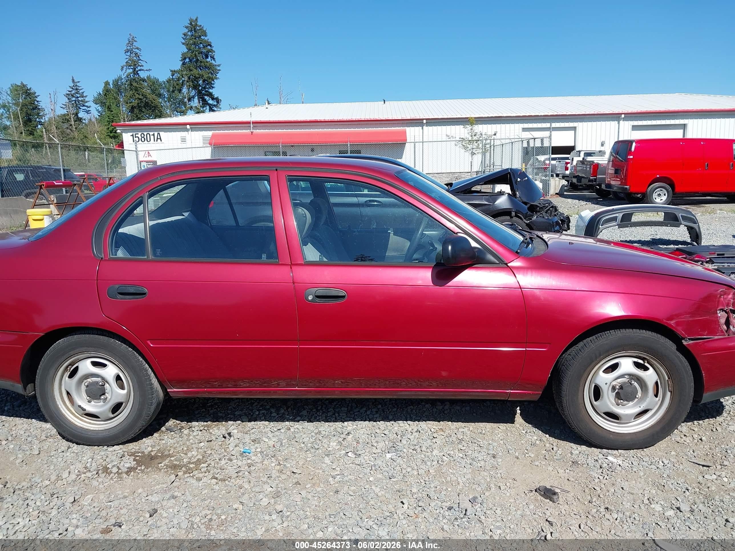 1997 Toyota Corolla Std Красный vin: 1NXBA02E5VZ625097