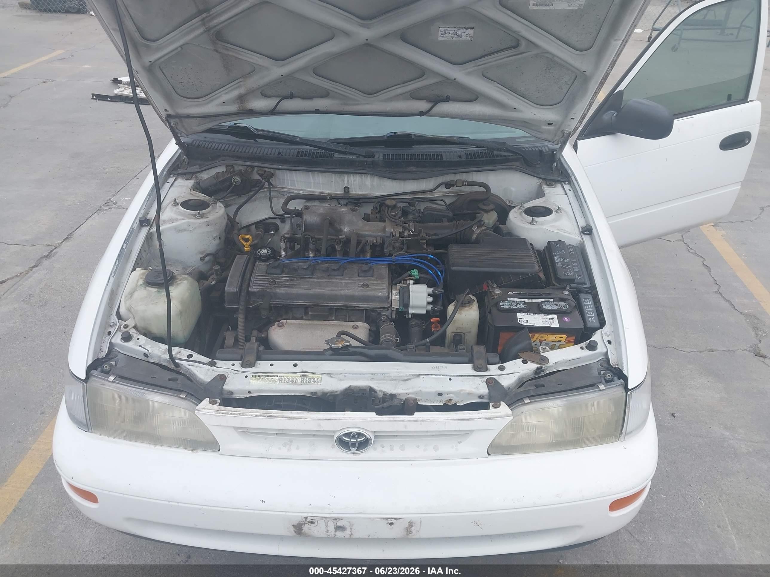 1997 Toyota Corolla Ce White vin: 1NXBA02E6VZ574533