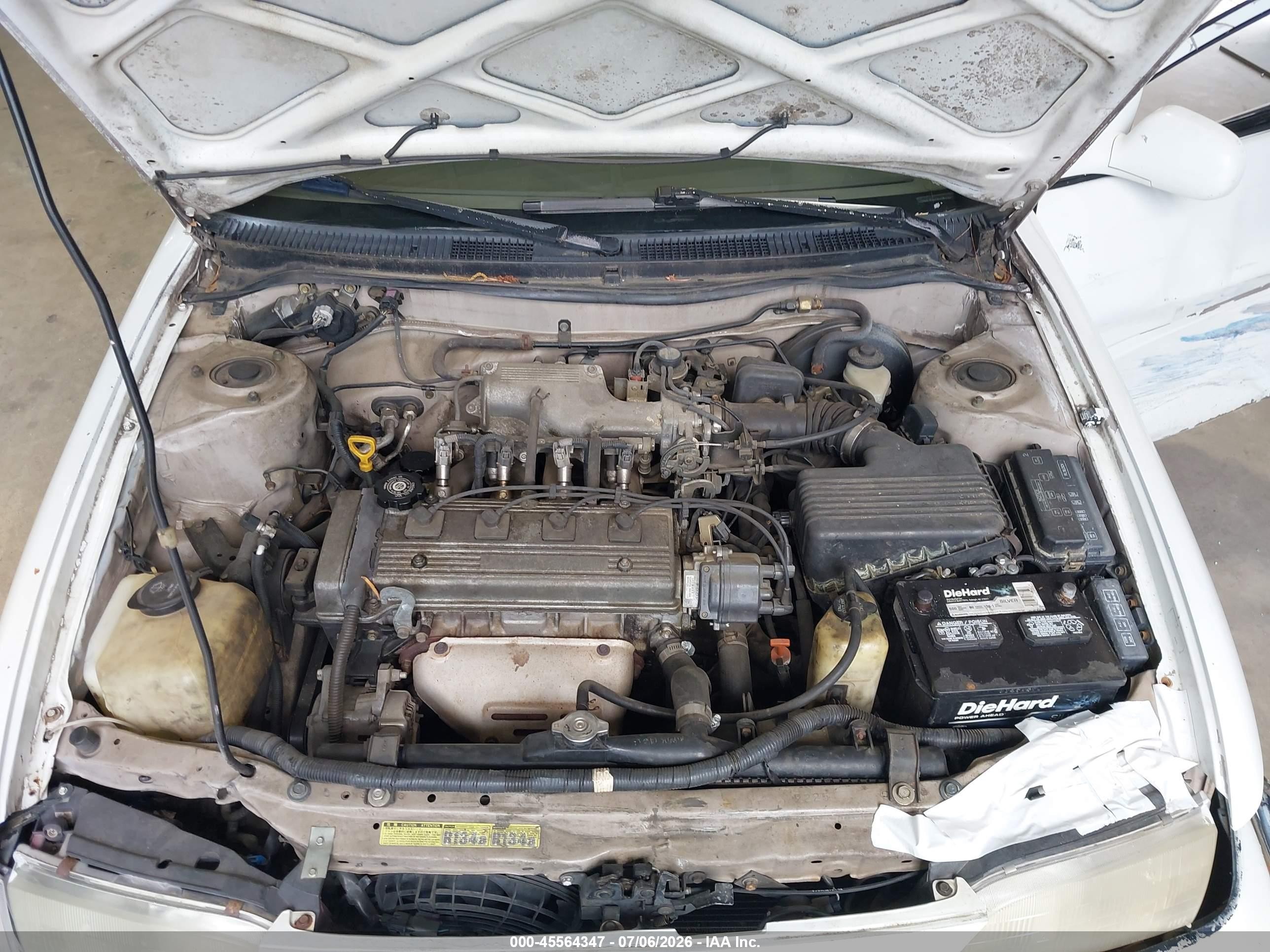 1997 Toyota Corolla Ce White vin: 1NXBA02E7VZ633816