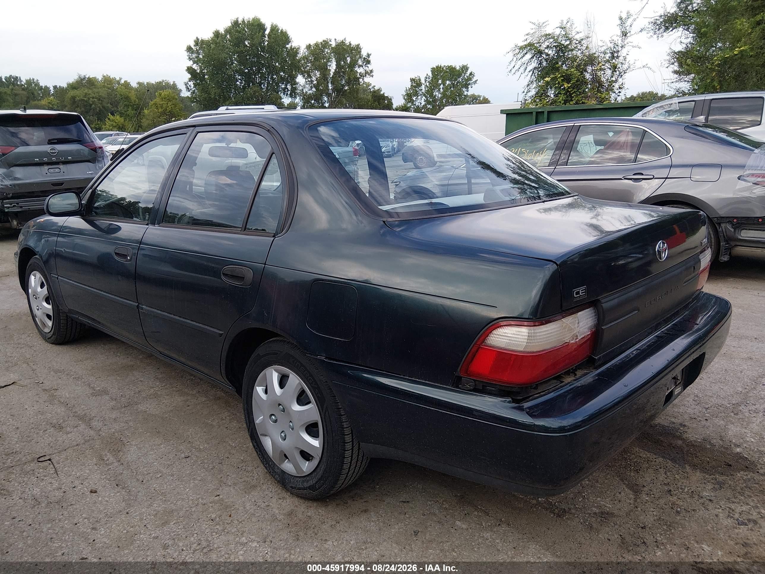 1997 Toyota Corolla Ce Green vin: 1NXBA02E8VZ523017