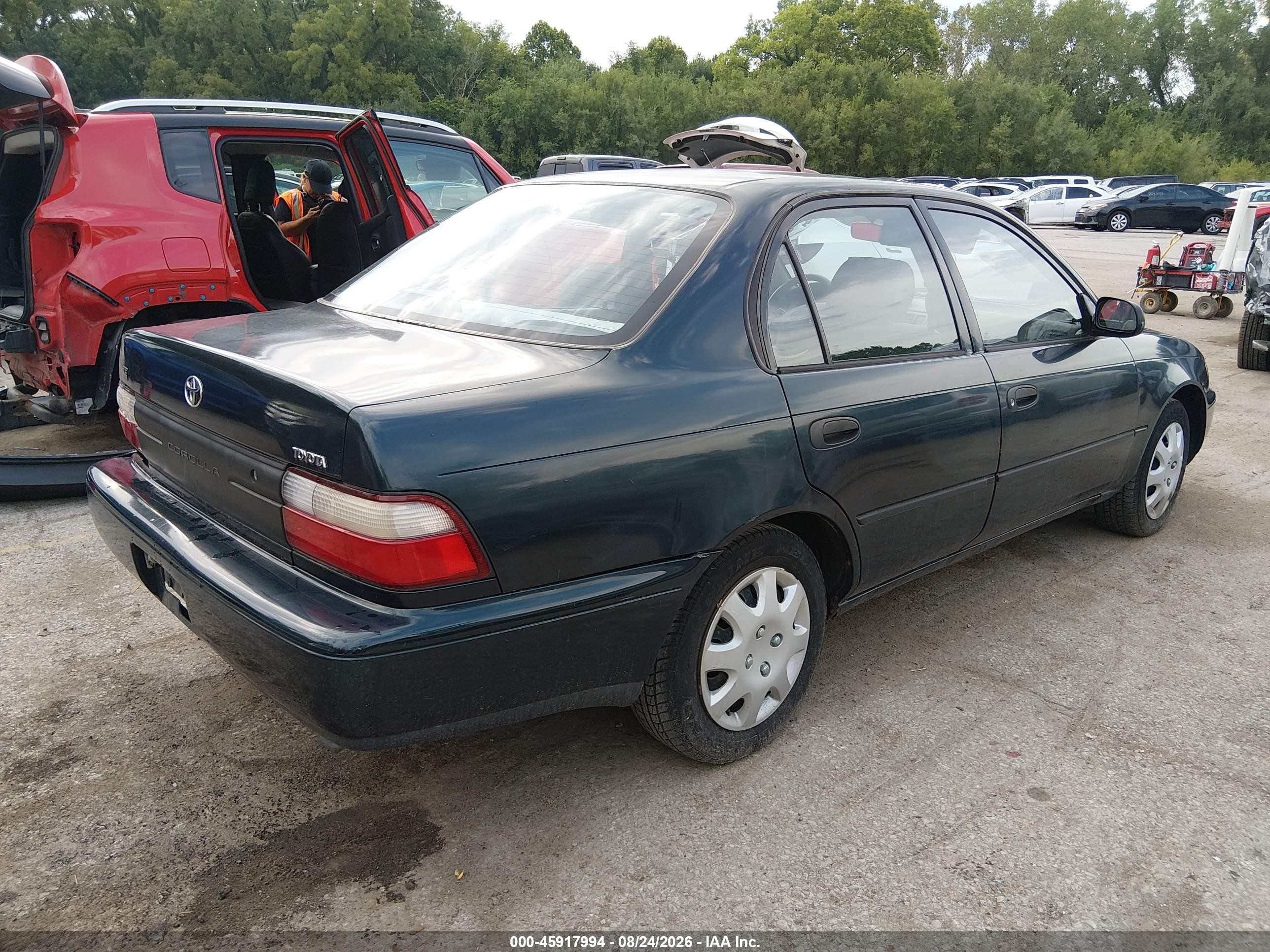 1997 Toyota Corolla Ce Green vin: 1NXBA02E8VZ523017
