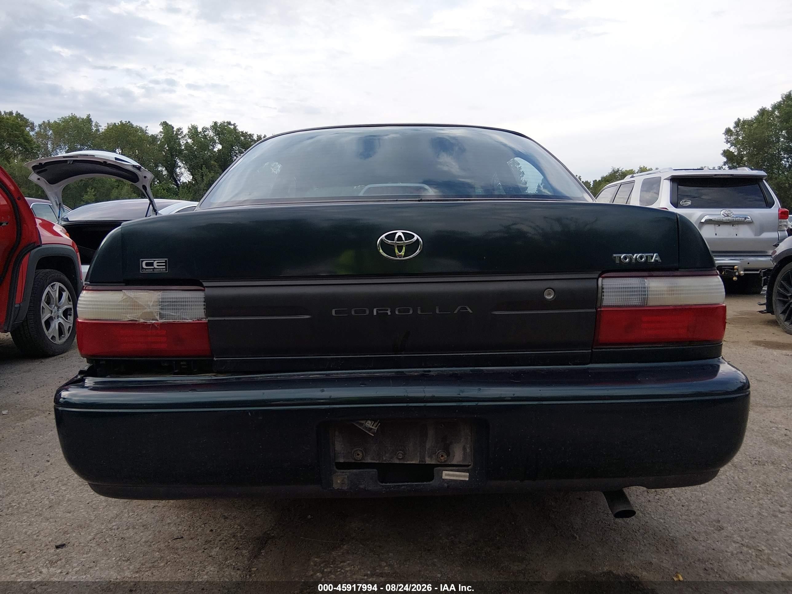 1997 Toyota Corolla Ce Green vin: 1NXBA02E8VZ523017