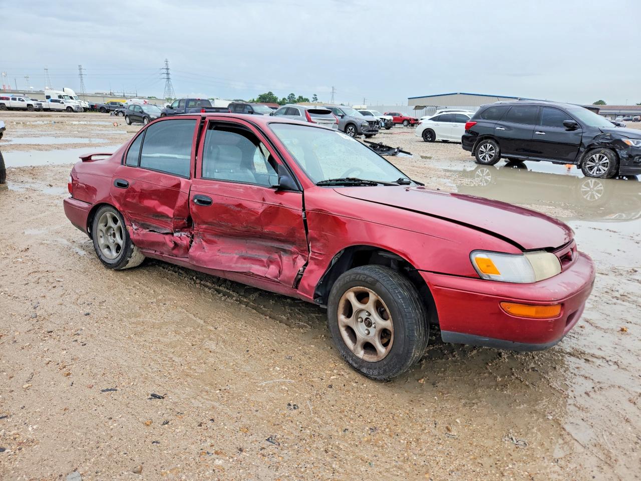 1997 Toyota Corolla Base Red vin: 1NXBA02E8VZ645991