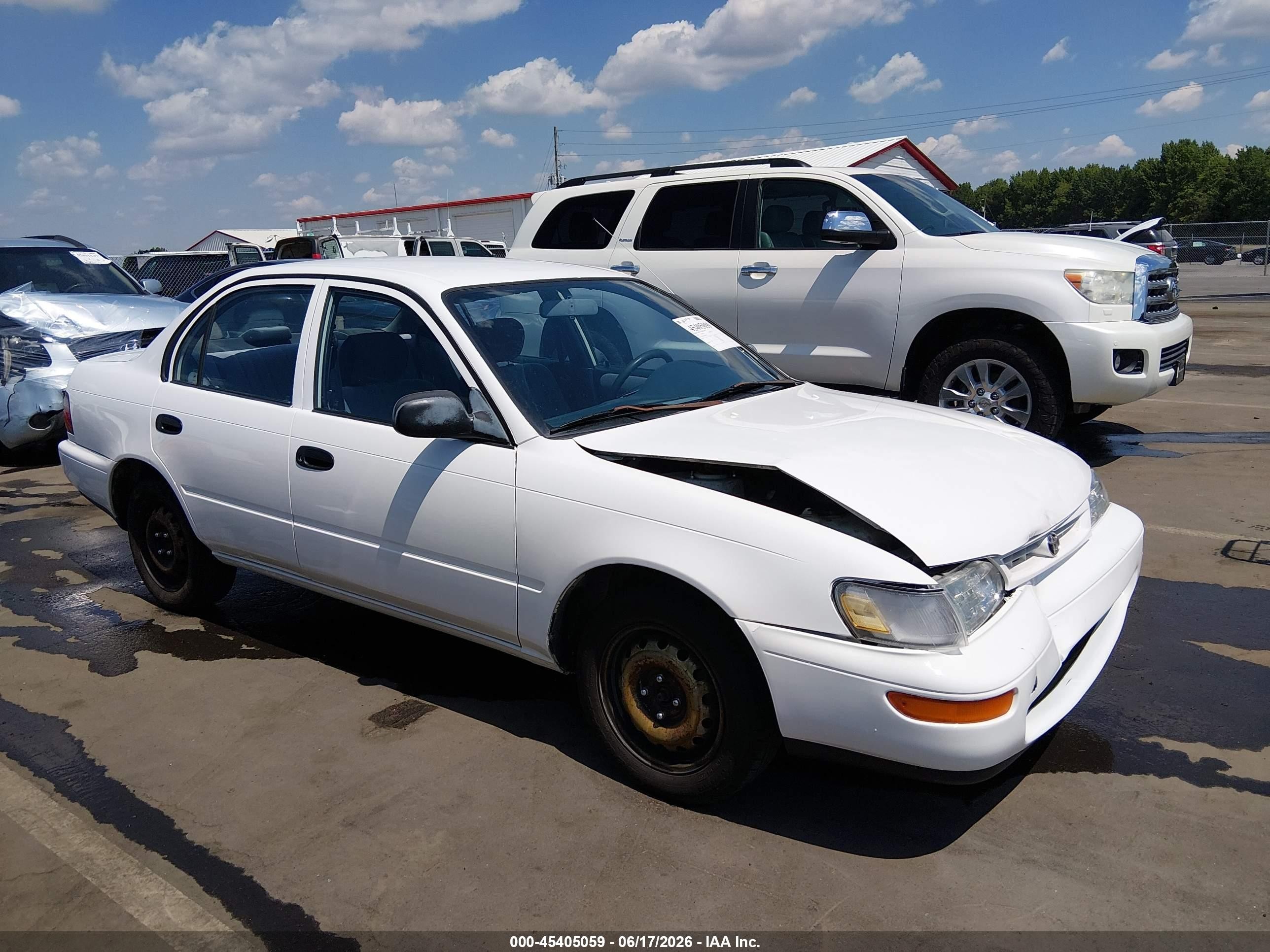 1997 Toyota Corolla Ce White vin: 1NXBA02E9VZ661617