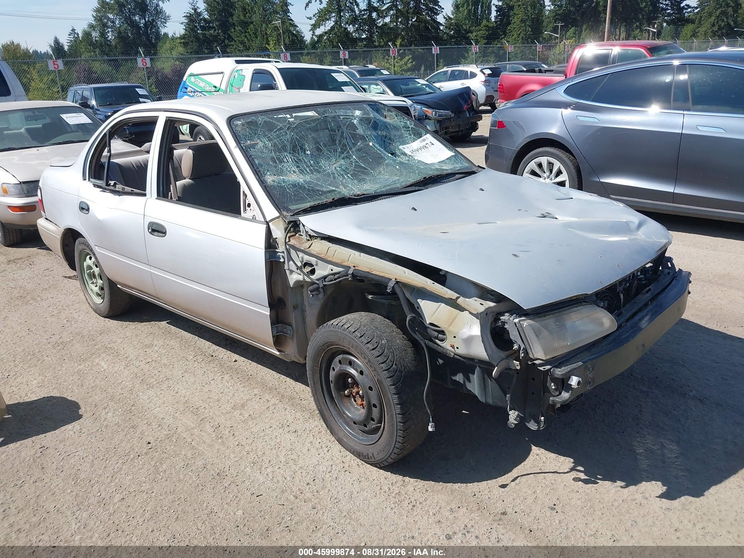 1997 Toyota Corolla Std Silver vin: 1NXBA02EXVZ585602