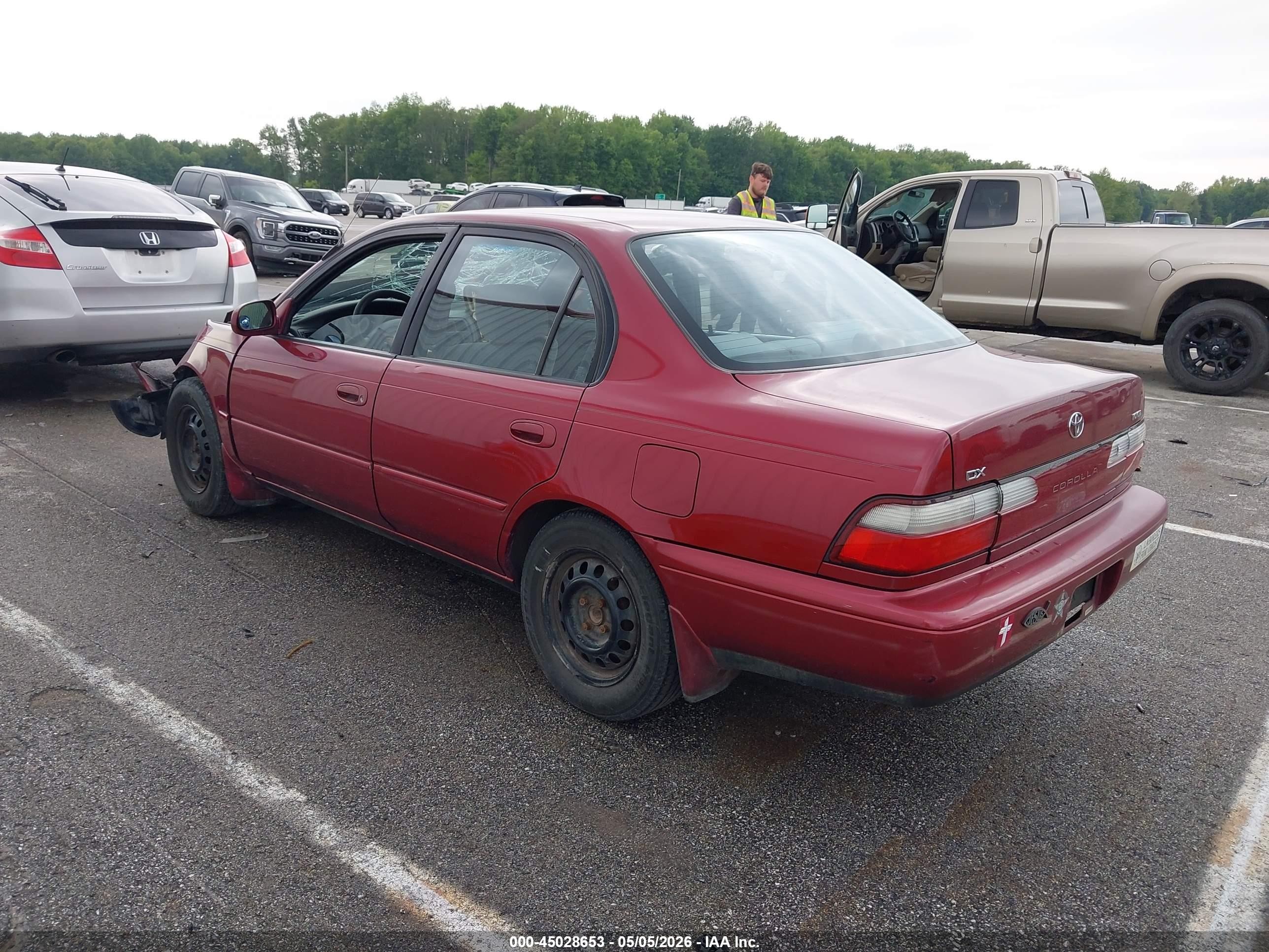 1996 Toyota Corolla Dx Red vin: 1NXBB02E1TZ490338