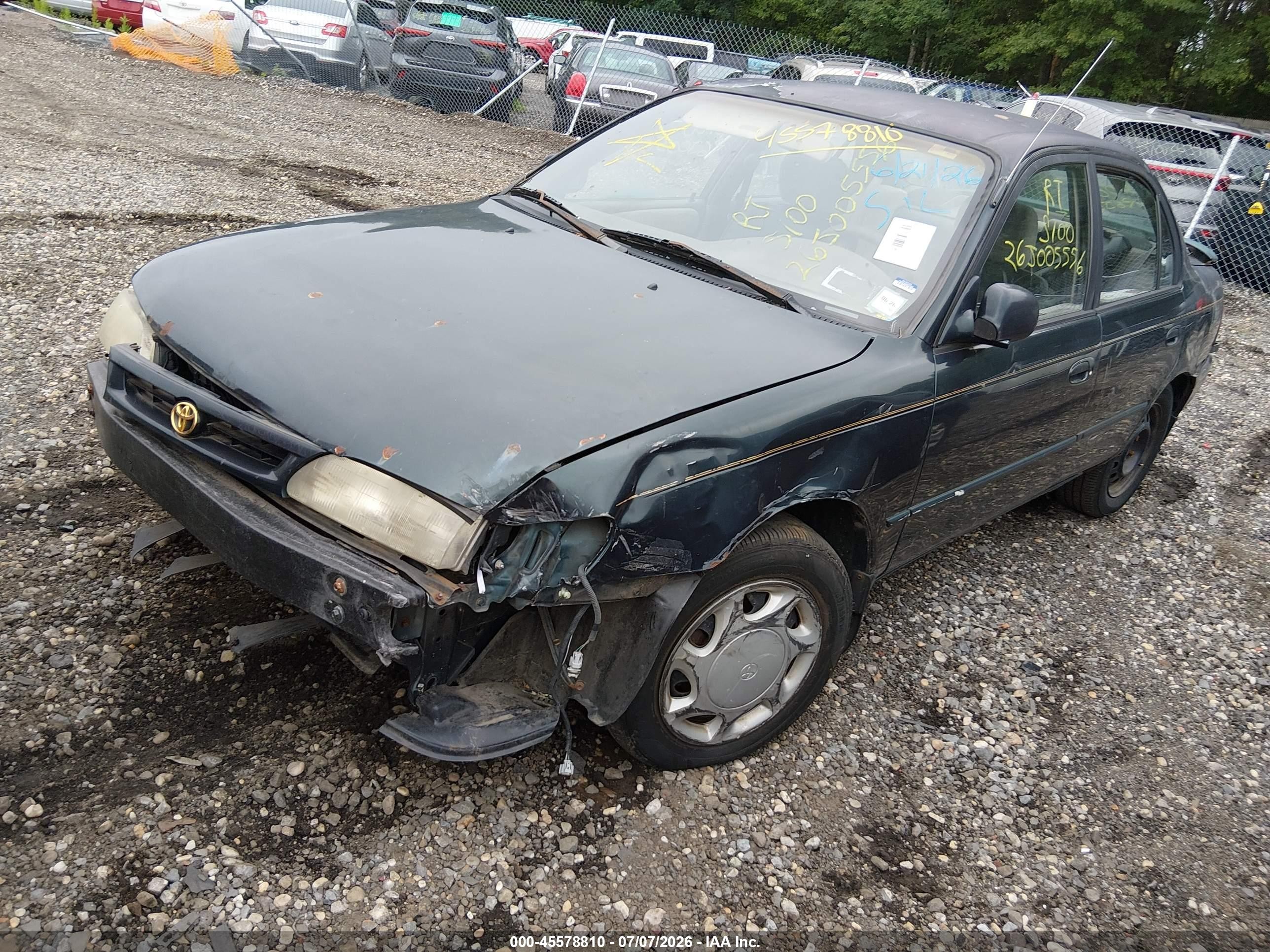 1997 Toyota Corolla Dx Green vin: 1NXBB02E2VZ585526