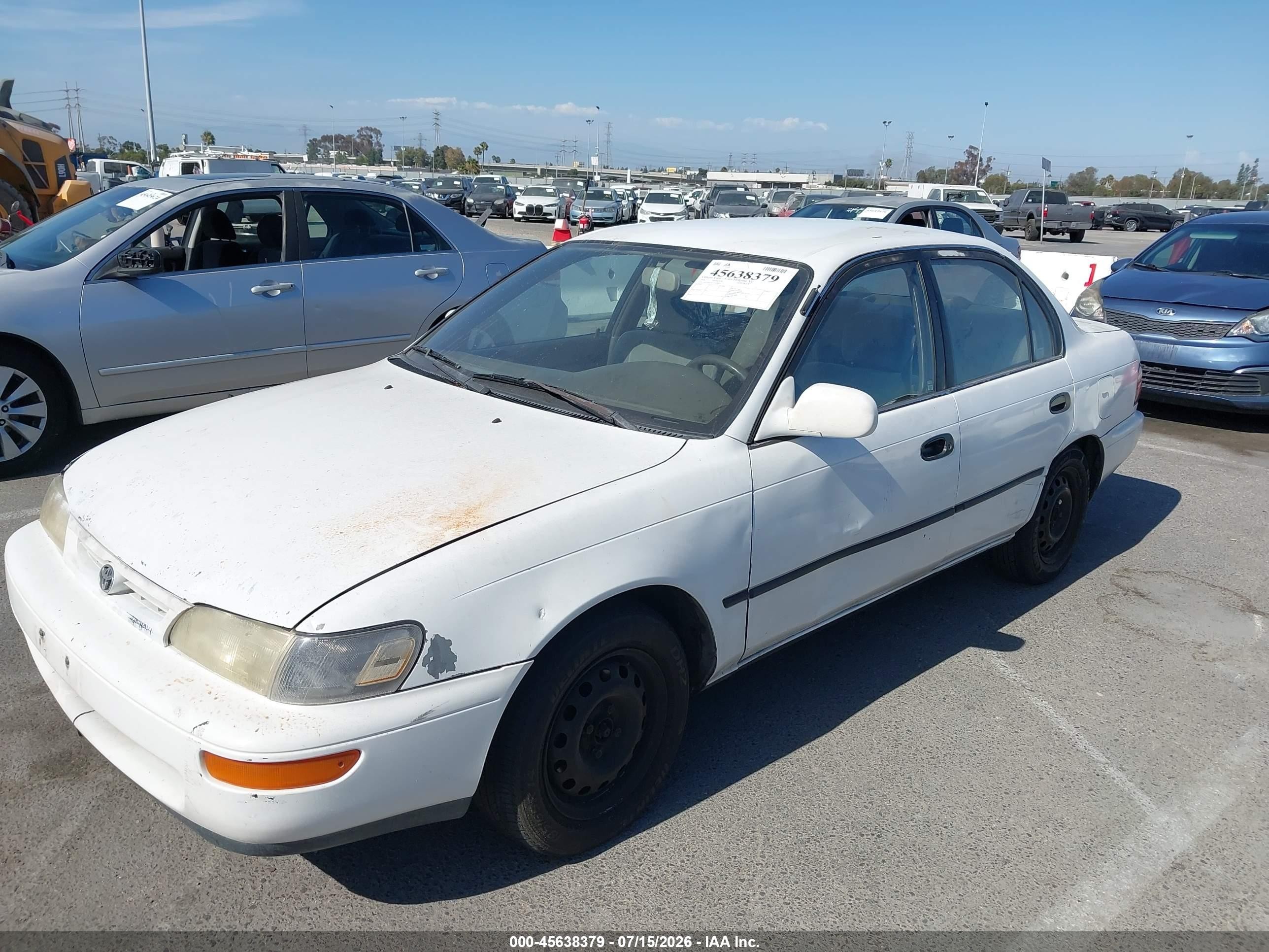 1996 Toyota Corolla Dx White vin: 1NXBB02E3TZ400073