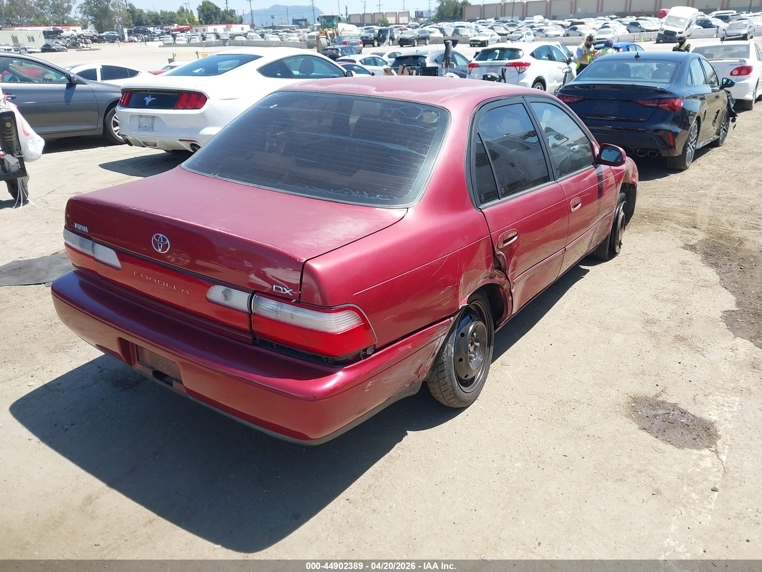 1996 Toyota Corolla Dx Red vin: 1NXBB02E6TZ462258