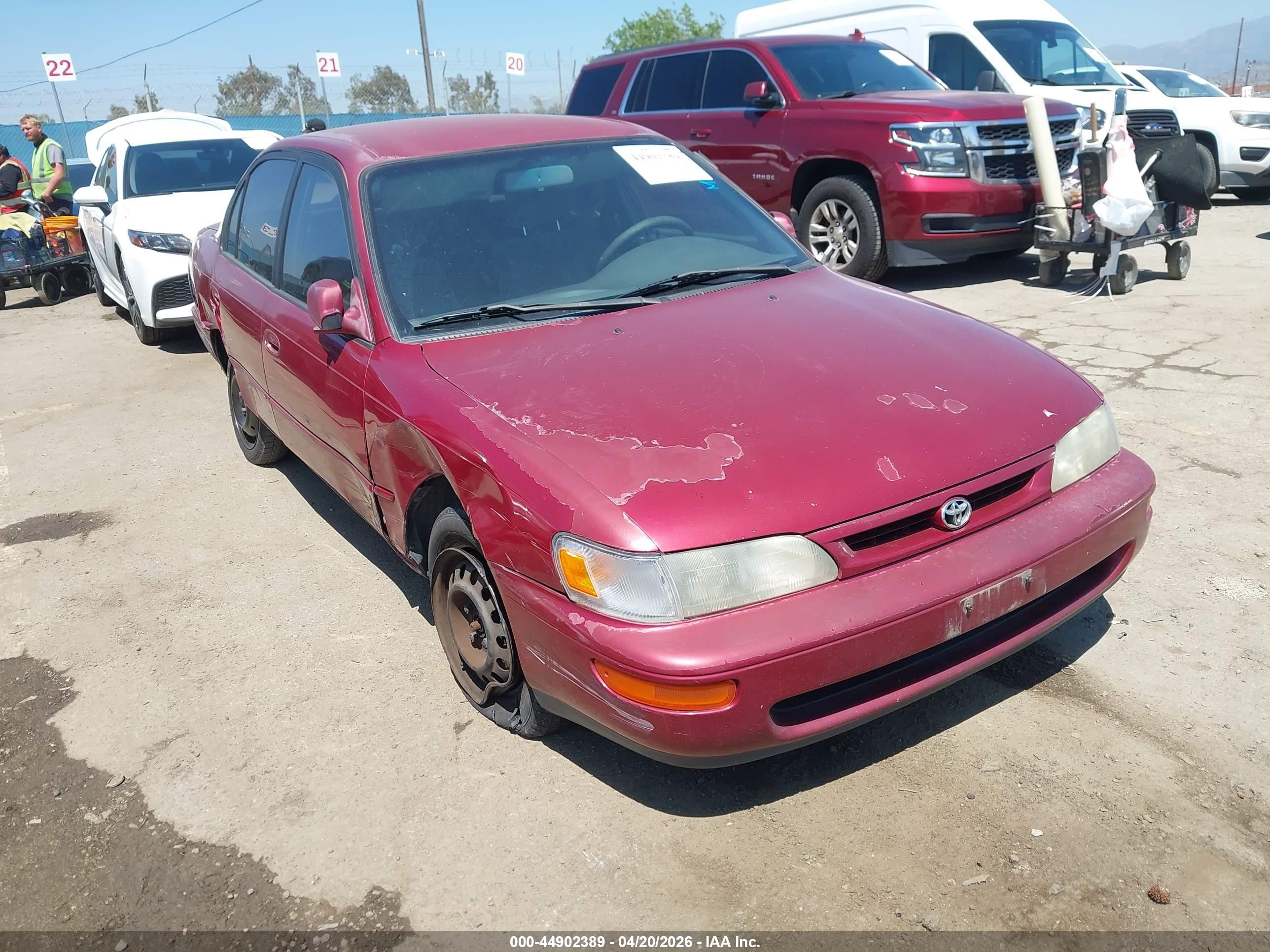 1996 Toyota Corolla Dx Red vin: 1NXBB02E6TZ462258