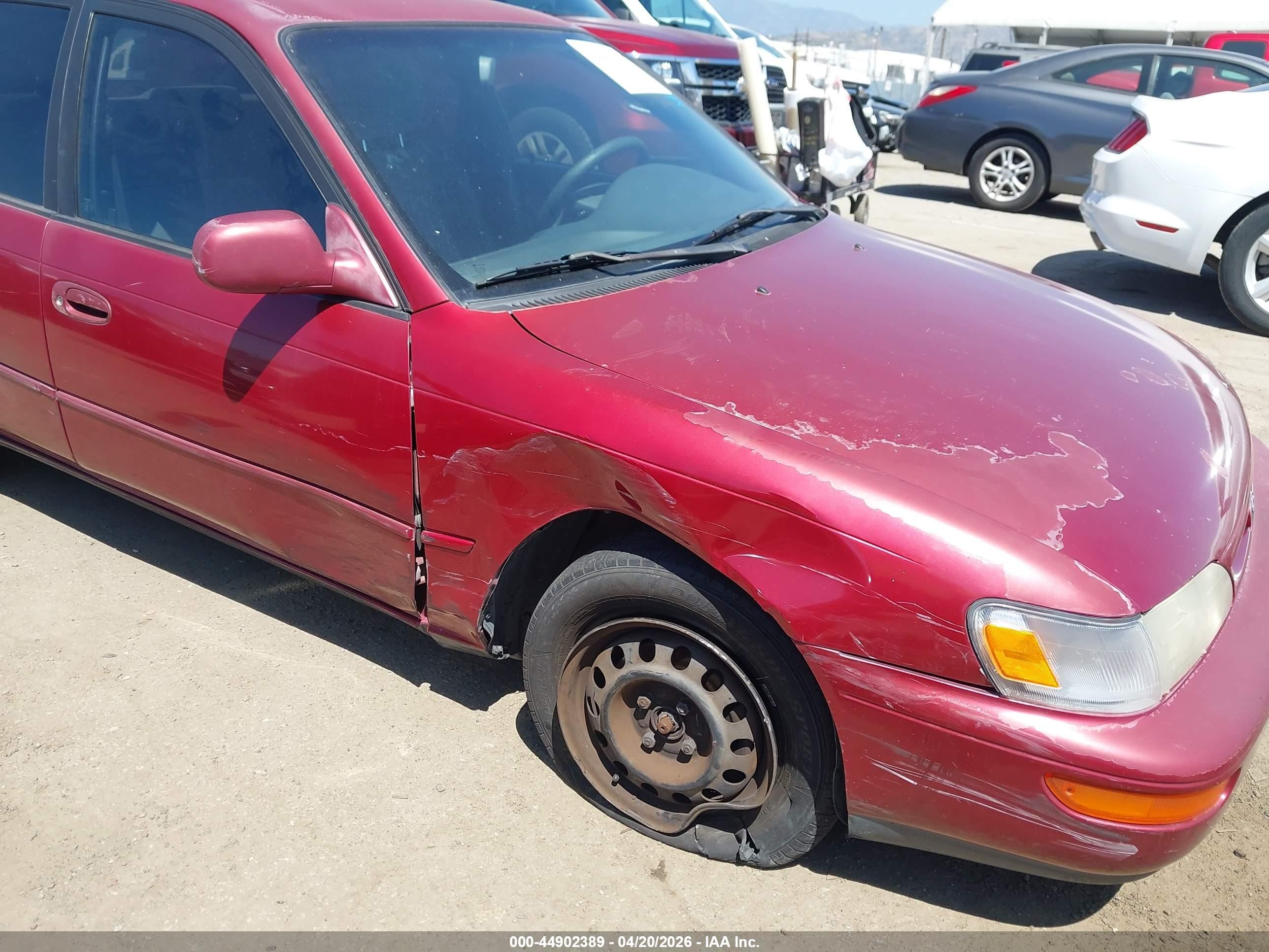 1996 Toyota Corolla Dx Red vin: 1NXBB02E6TZ462258