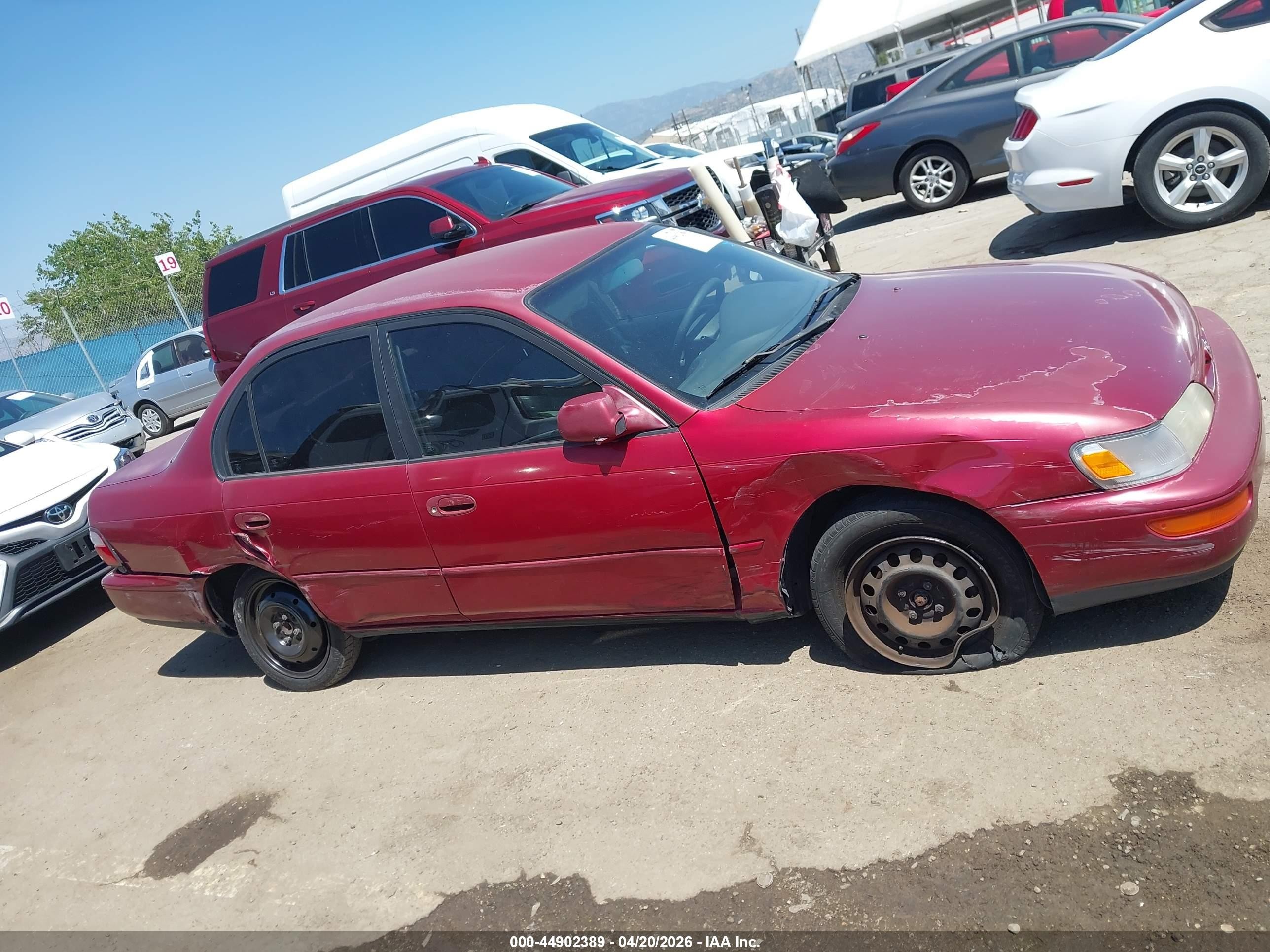 1996 Toyota Corolla Dx Red vin: 1NXBB02E6TZ462258