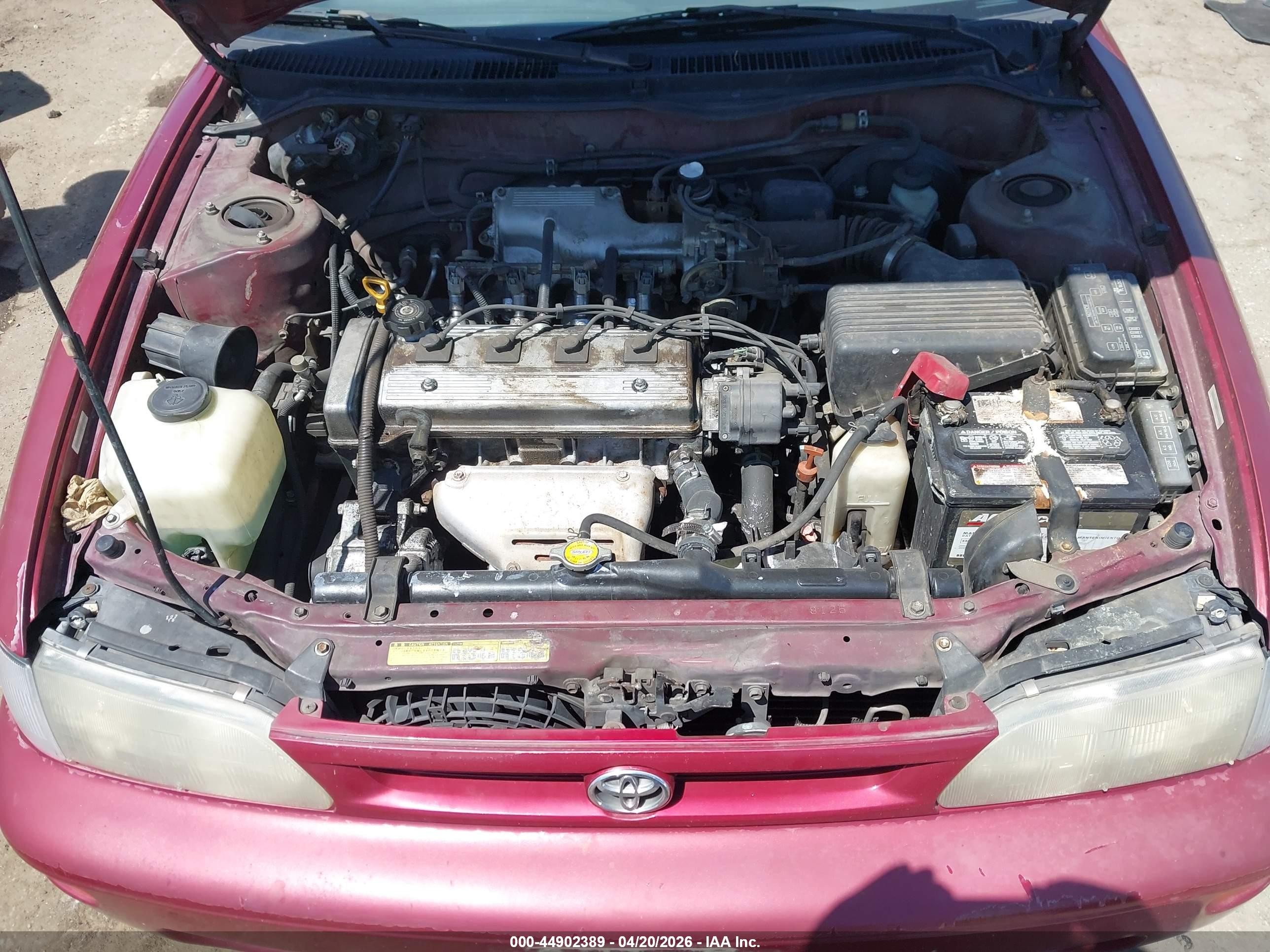 1996 Toyota Corolla Dx Red vin: 1NXBB02E6TZ462258
