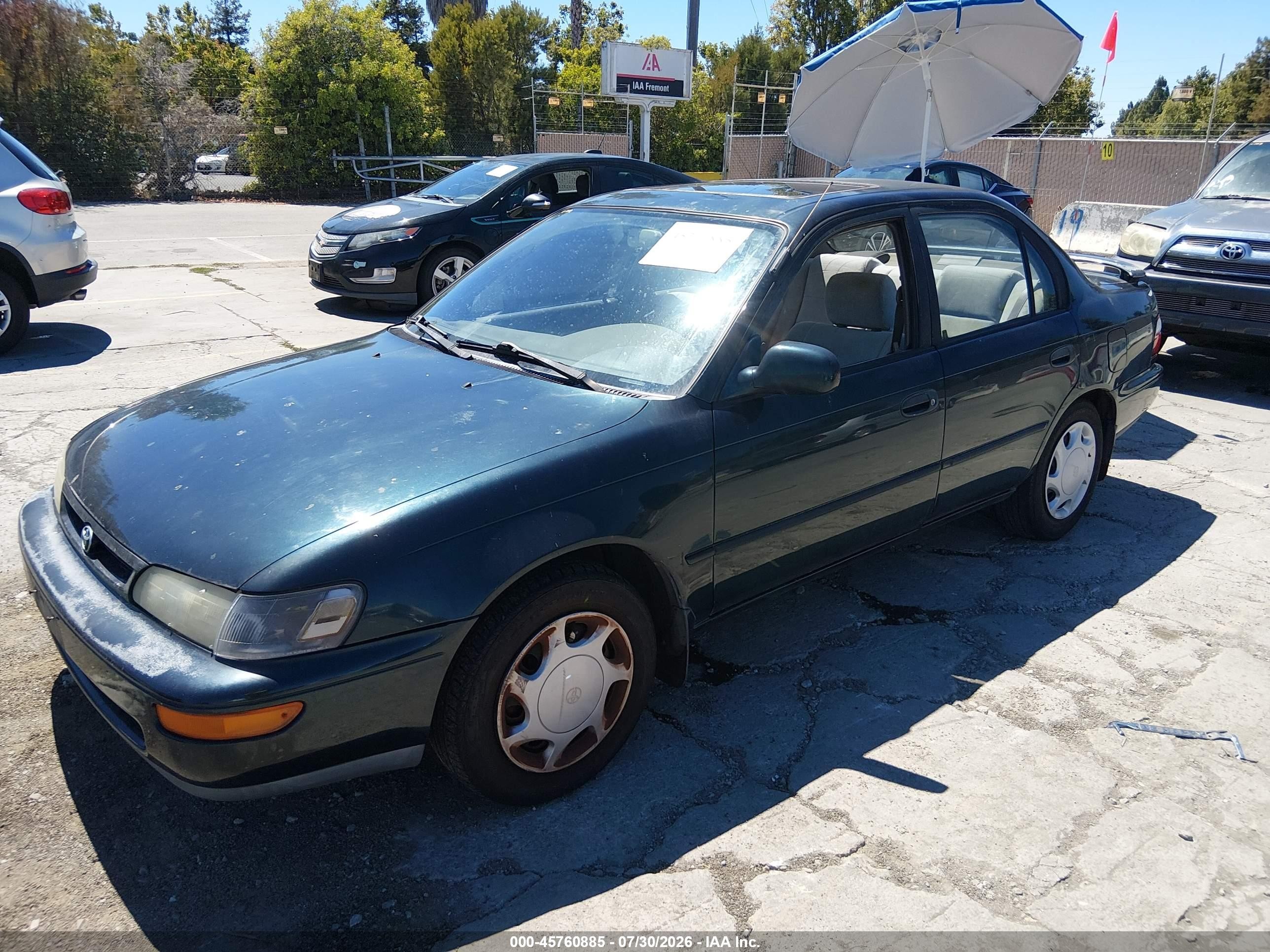 1996 Toyota Corolla Dx Green vin: 1NXBB02E6TZ496698