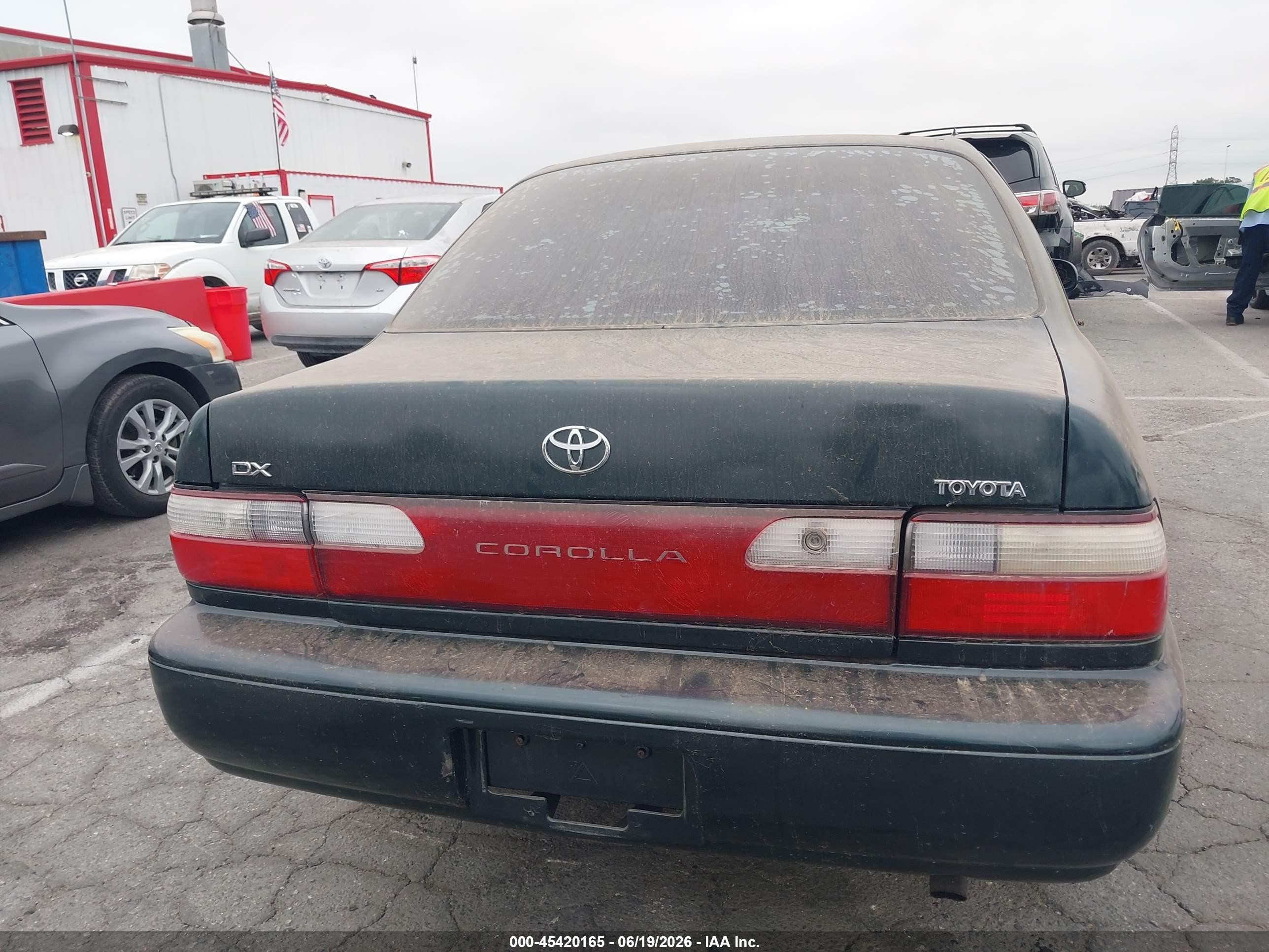 1997 Toyota Corolla Dx Green vin: 1NXBB02E7VZ521952