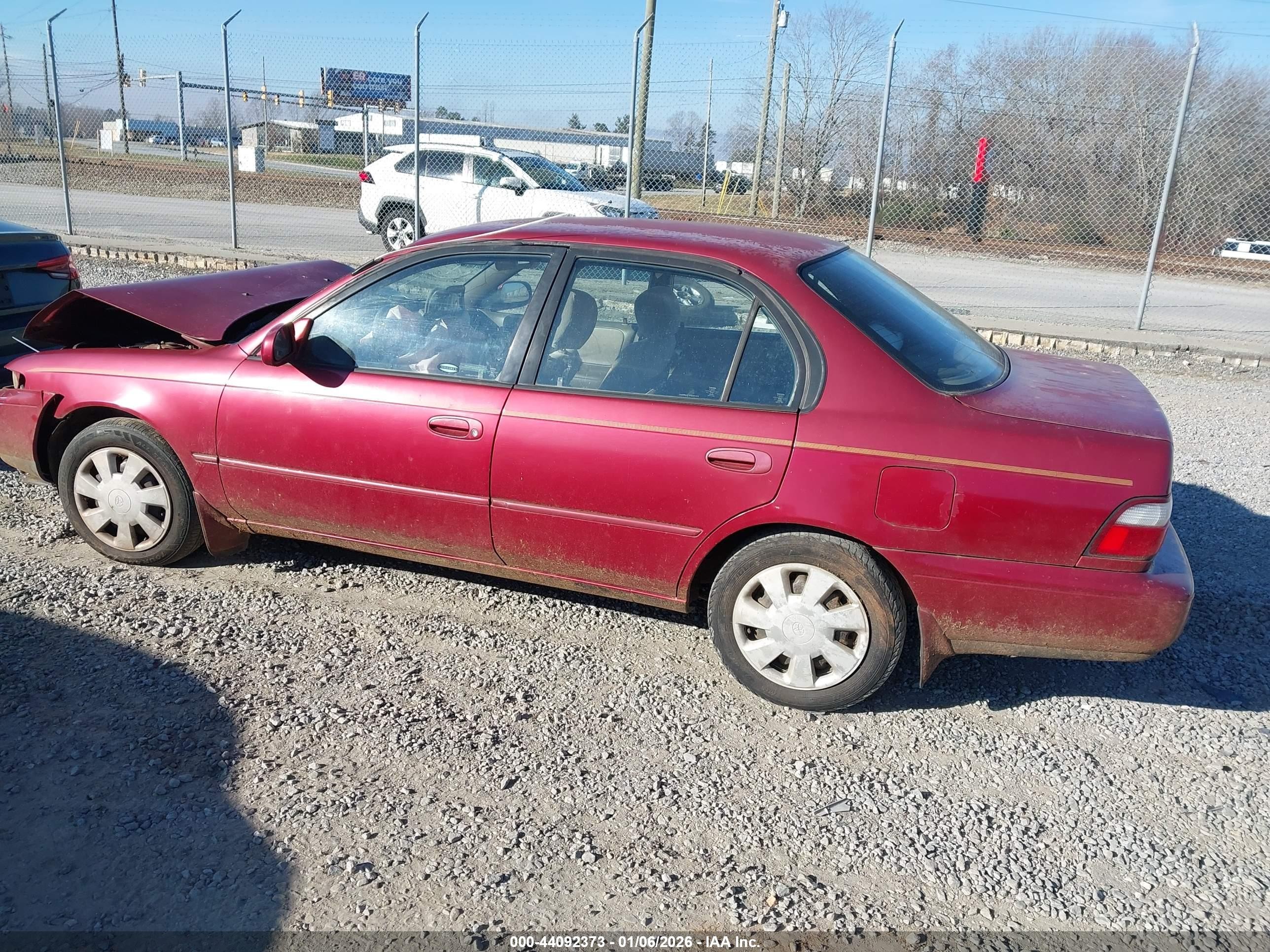 1997 Toyota Corolla Dx Burgundy vin: 1NXBB02E7VZ594433