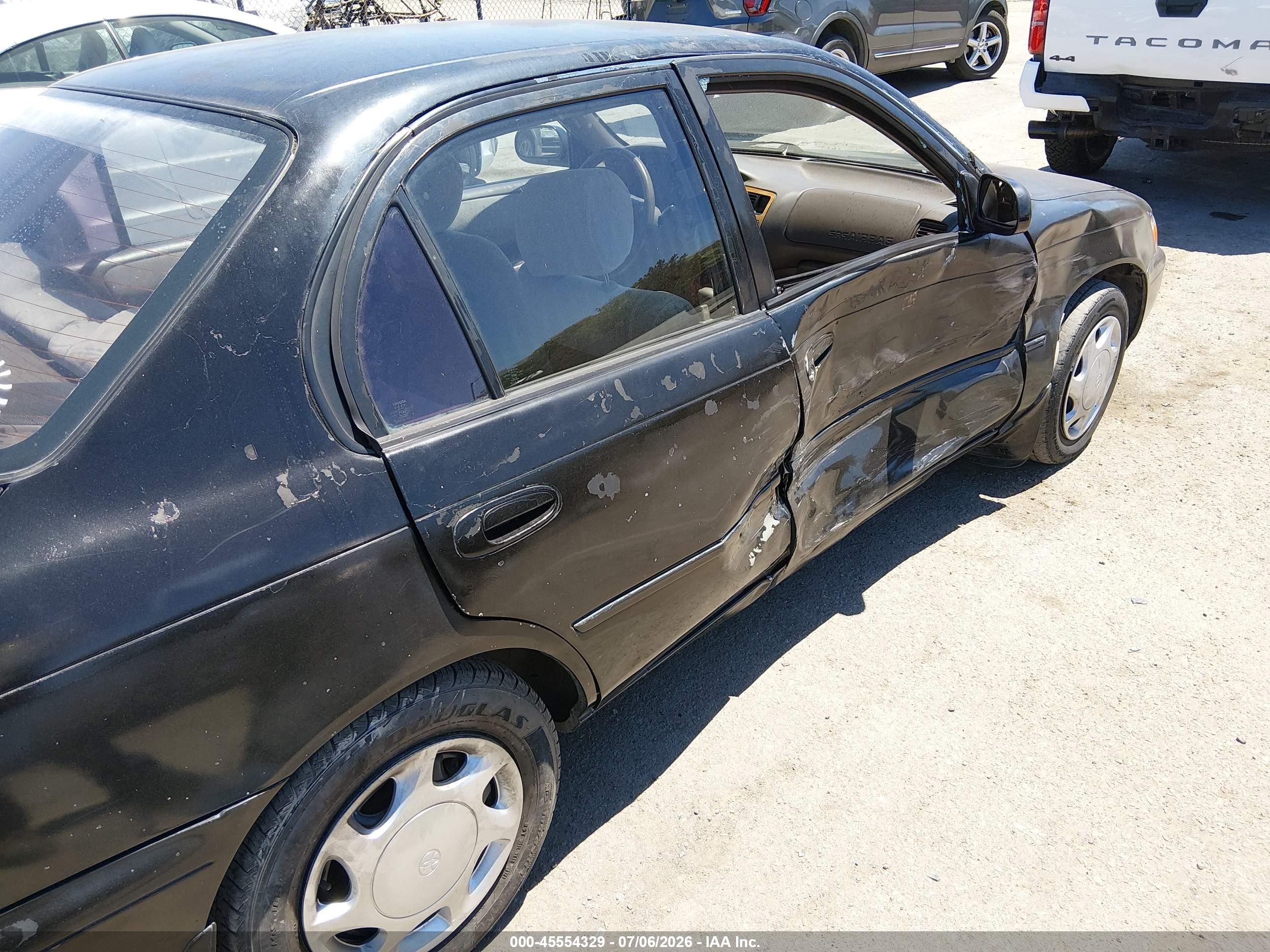 1997 Toyota Corolla Dx Black vin: 1NXBB02E9VZ596278
