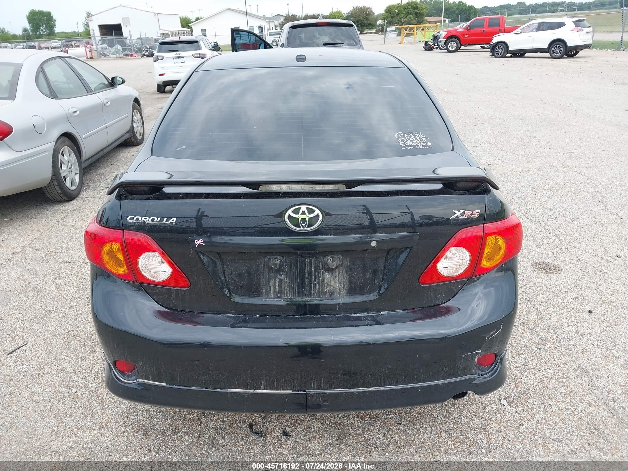 2010 Toyota Corolla Xrs Black vin: 1NXBE4EEXAZ314184
