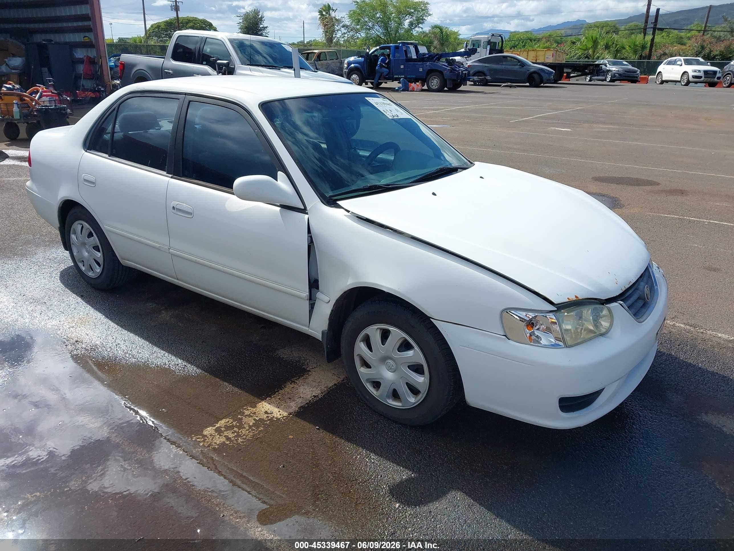 2002 Toyota Corolla Le White vin: 1NXBR12E12Z565619