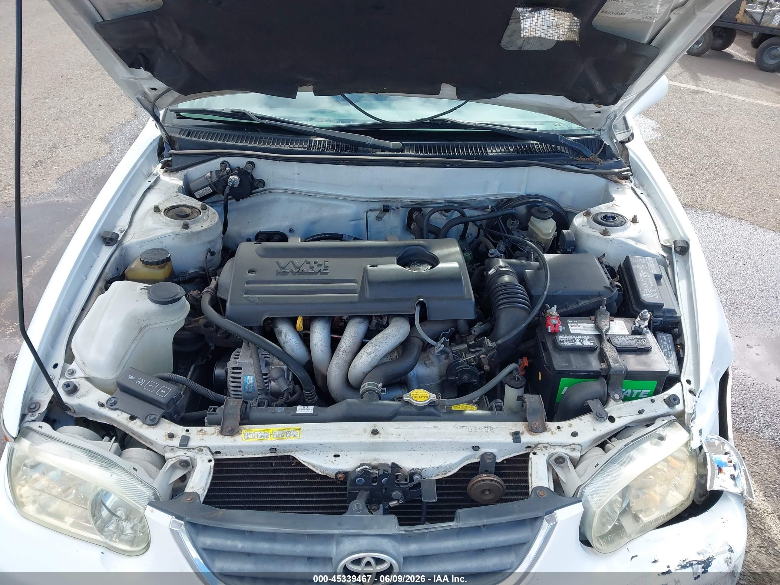 2002 Toyota Corolla Le White vin: 1NXBR12E12Z565619