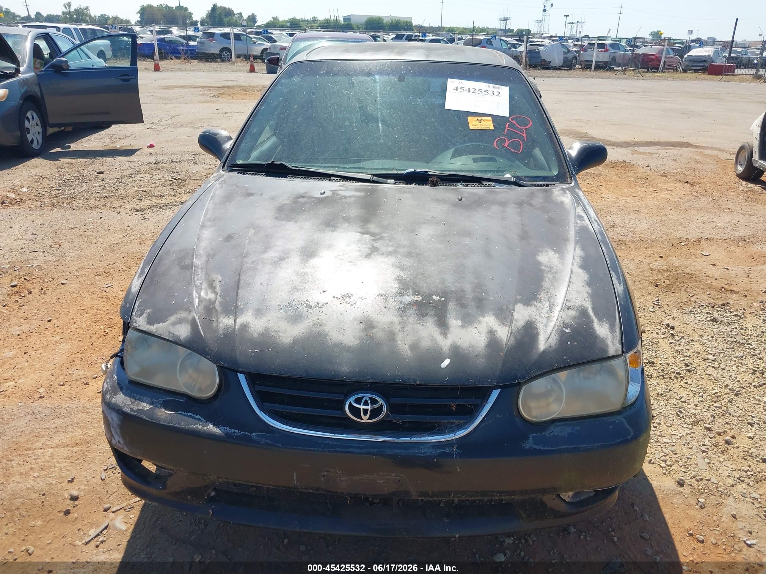 2001 Toyota Corolla S Black vin: 1NXBR12E31Z423366