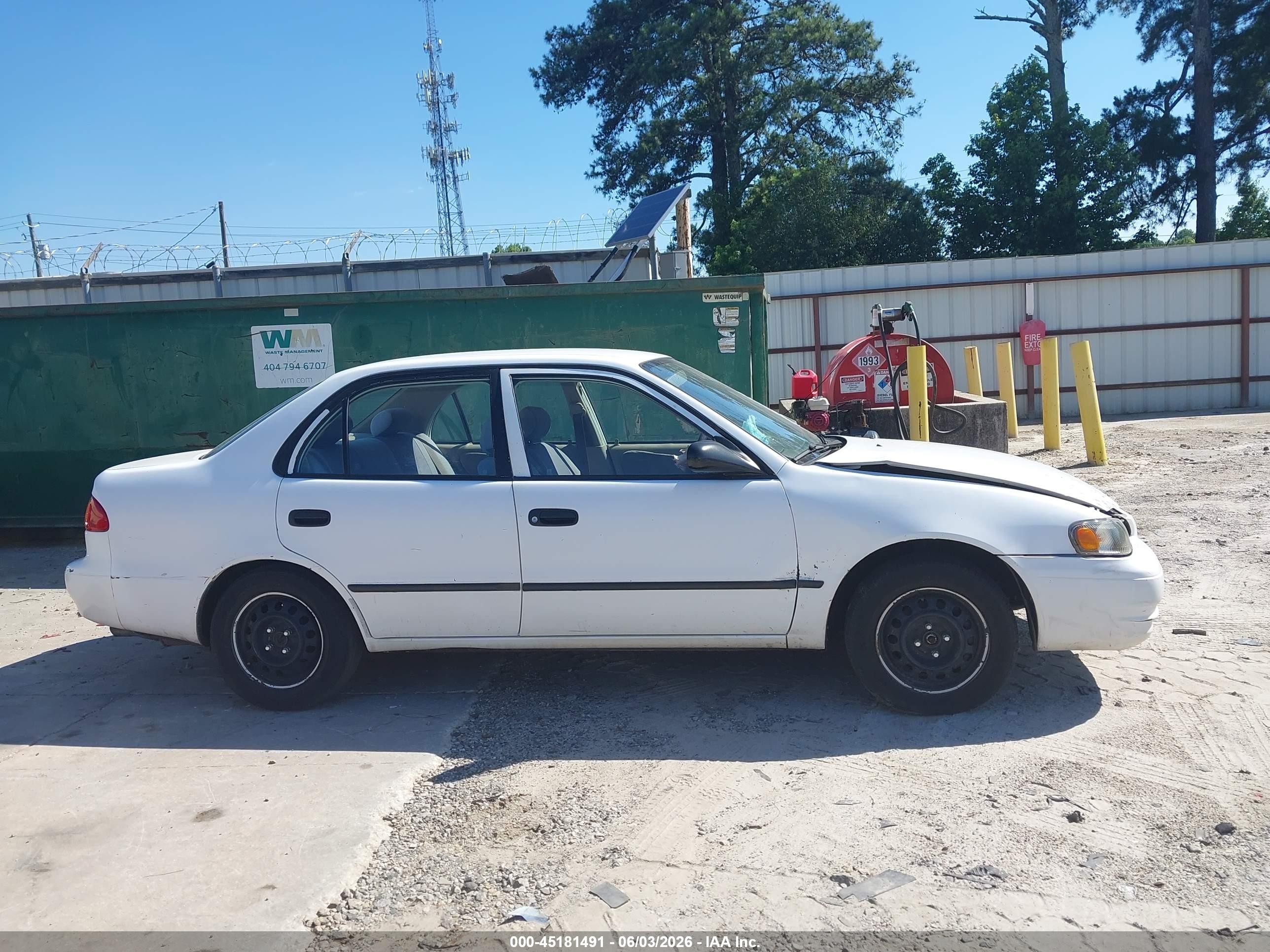 1999 Toyota Corolla Ce White vin: 1NXBR12E3XZ237366