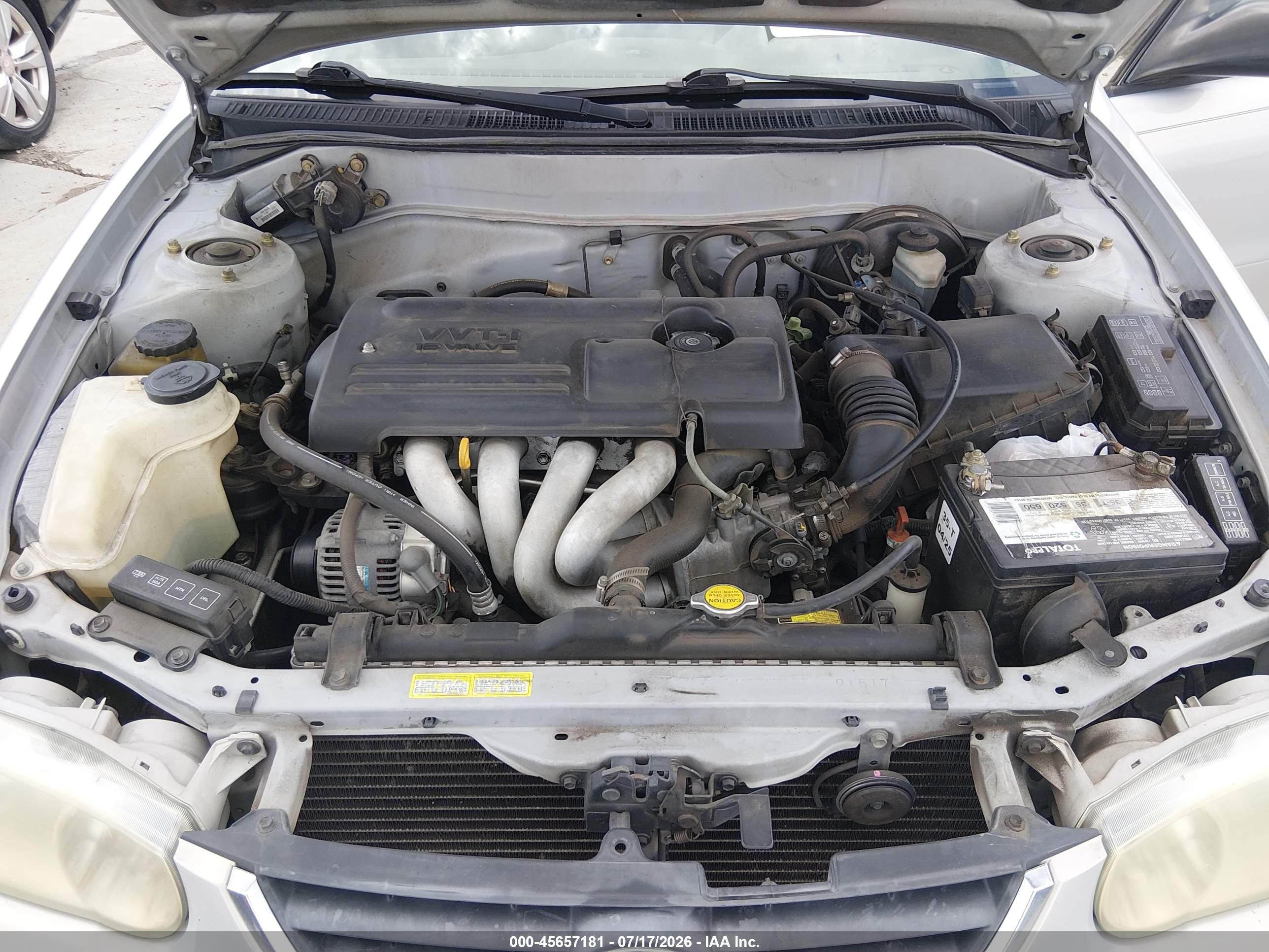 2001 Toyota Corolla Ce Gray vin: 1NXBR12E41Z559912