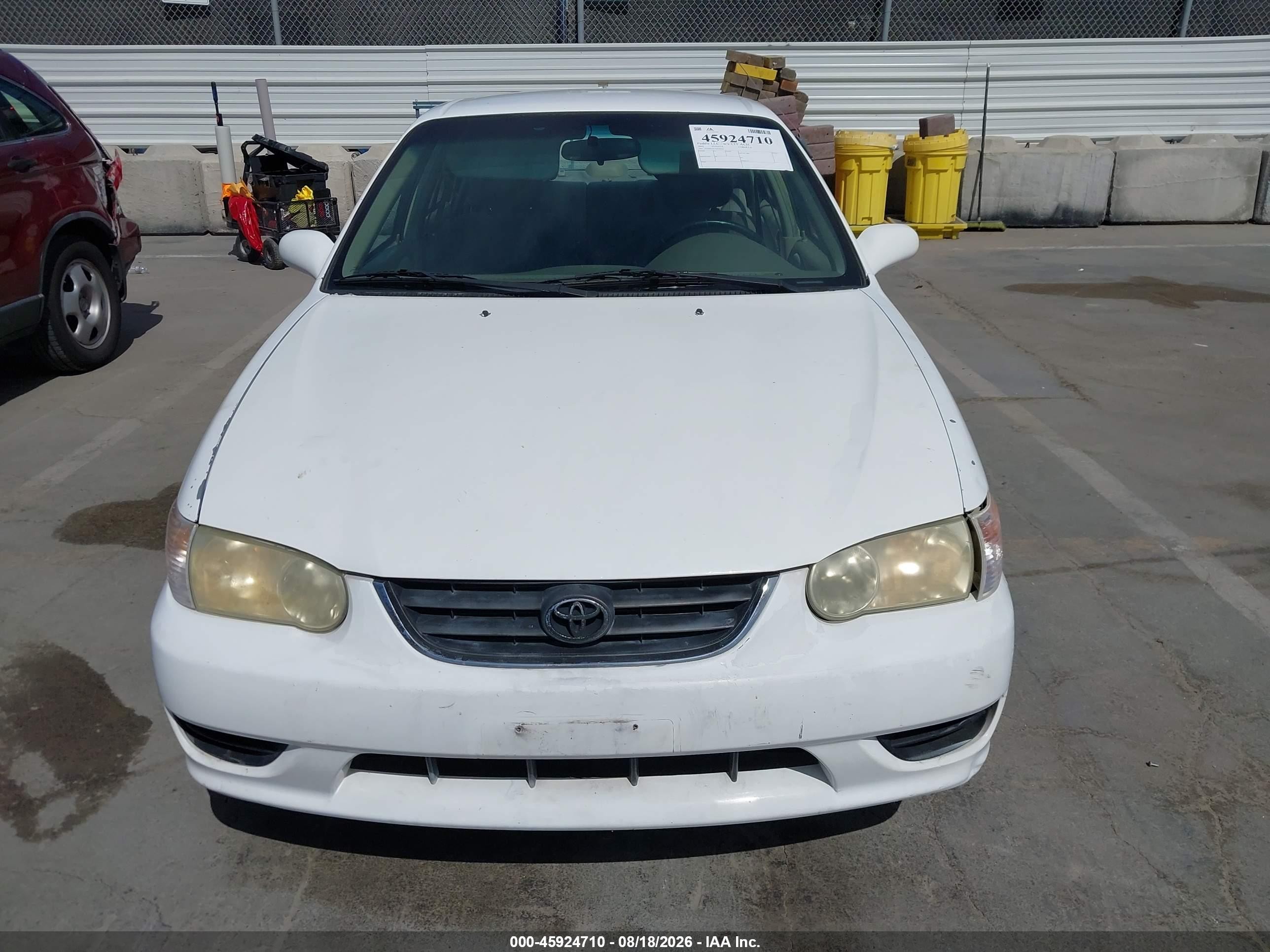 2002 Toyota Corolla Le White vin: 1NXBR12E72Z566242