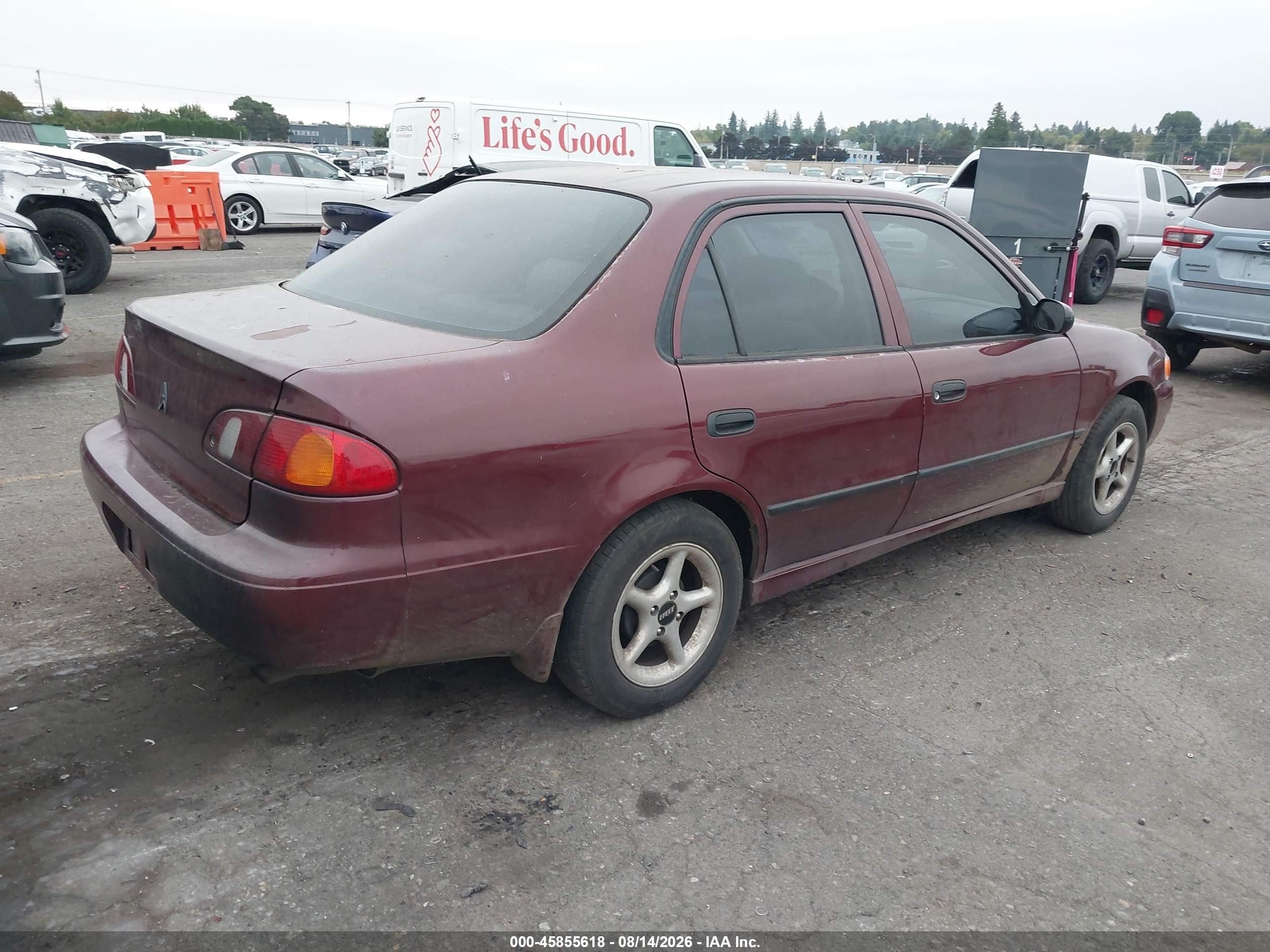 1998 Toyota Corolla Ce Бордовый vin: 1NXBR12E7WZ080990