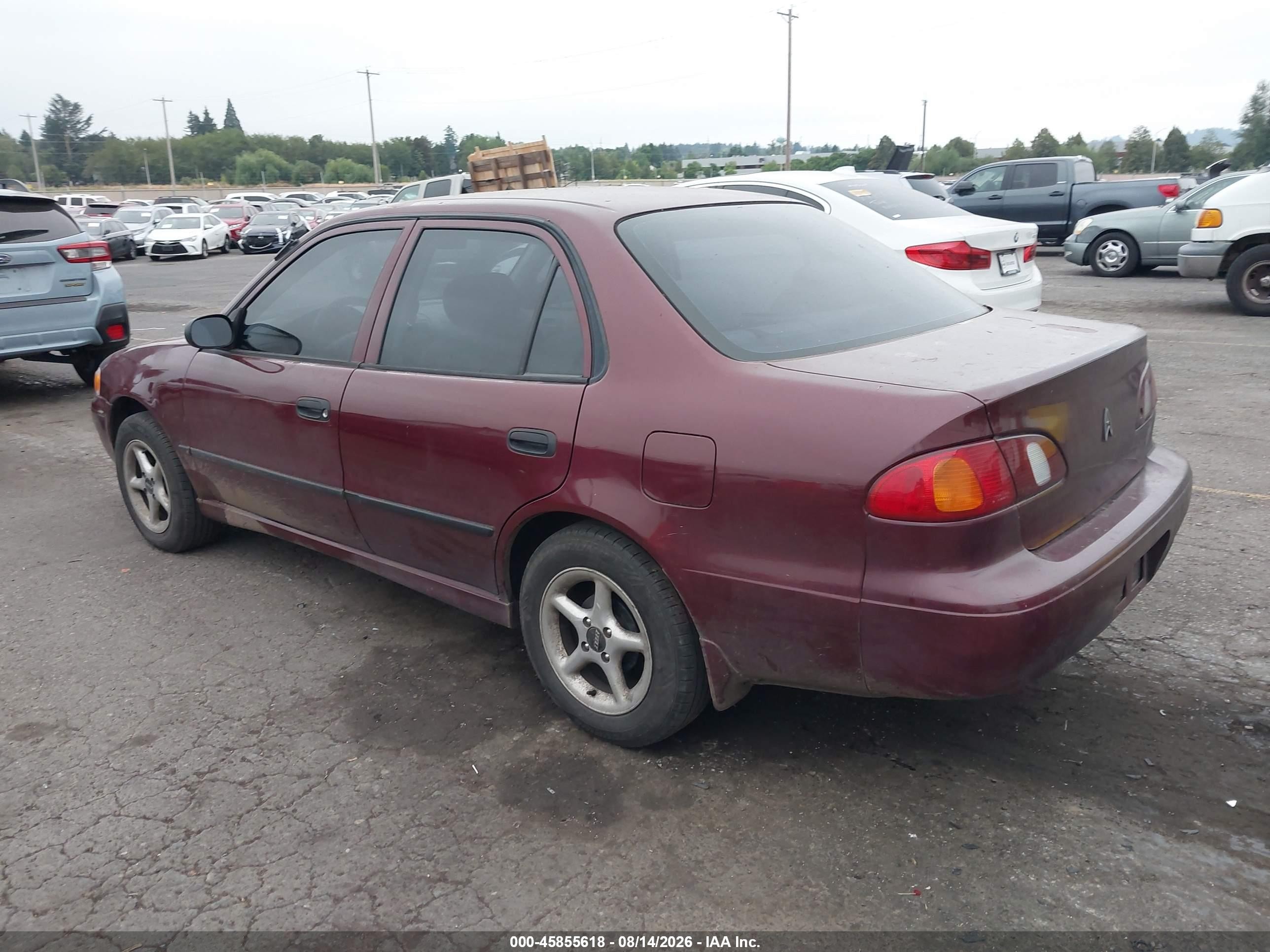 1998 Toyota Corolla Ce Бордовый vin: 1NXBR12E7WZ080990