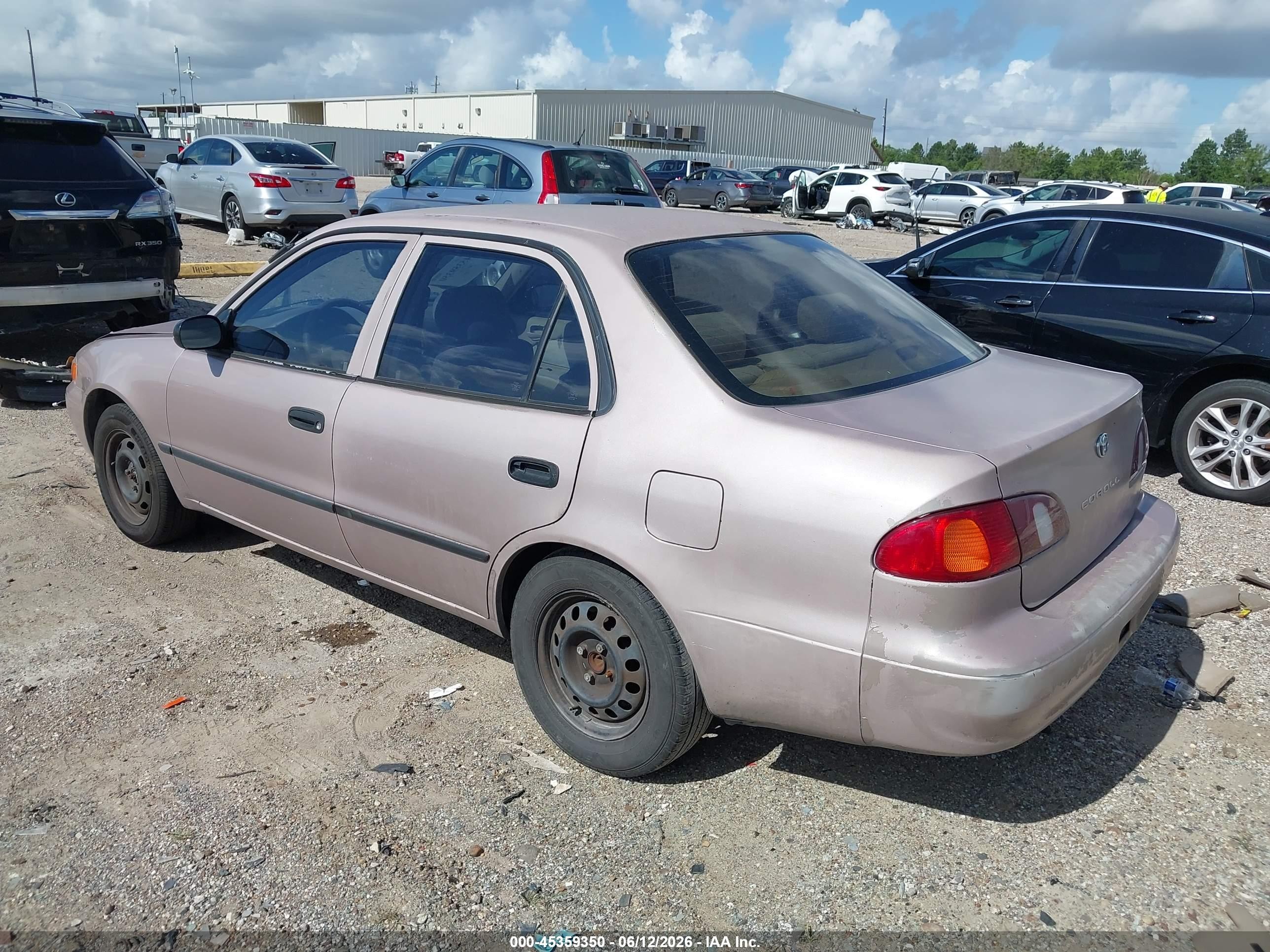 1998 Toyota Corolla Ce Beige vin: 1NXBR12E7WZ113857