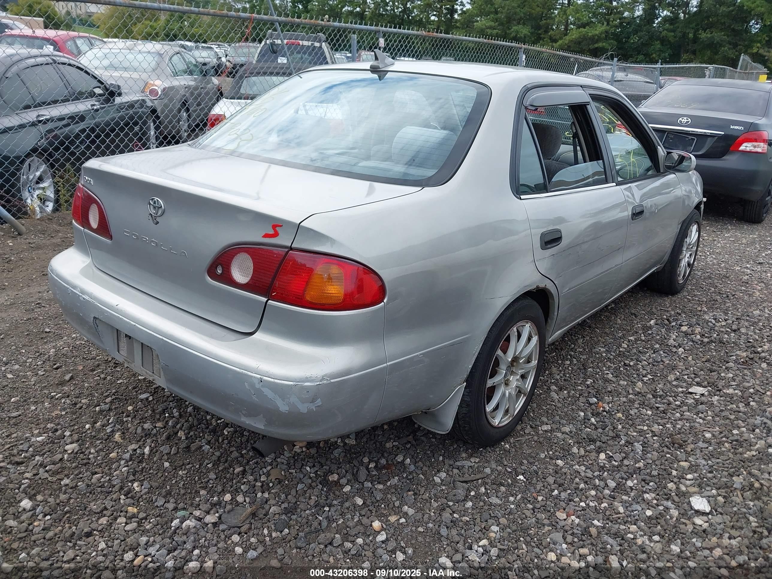 2002 Toyota Corolla S Gray vin: 1NXBR12E82Z650442