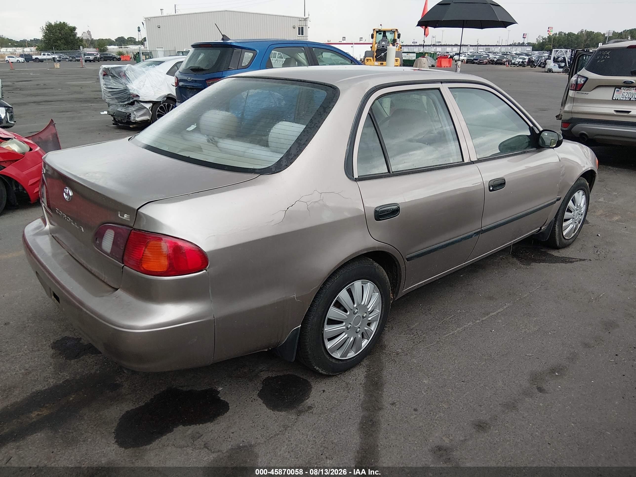 2000 Toyota Corolla Ce Gold vin: 1NXBR12E9YZ310340