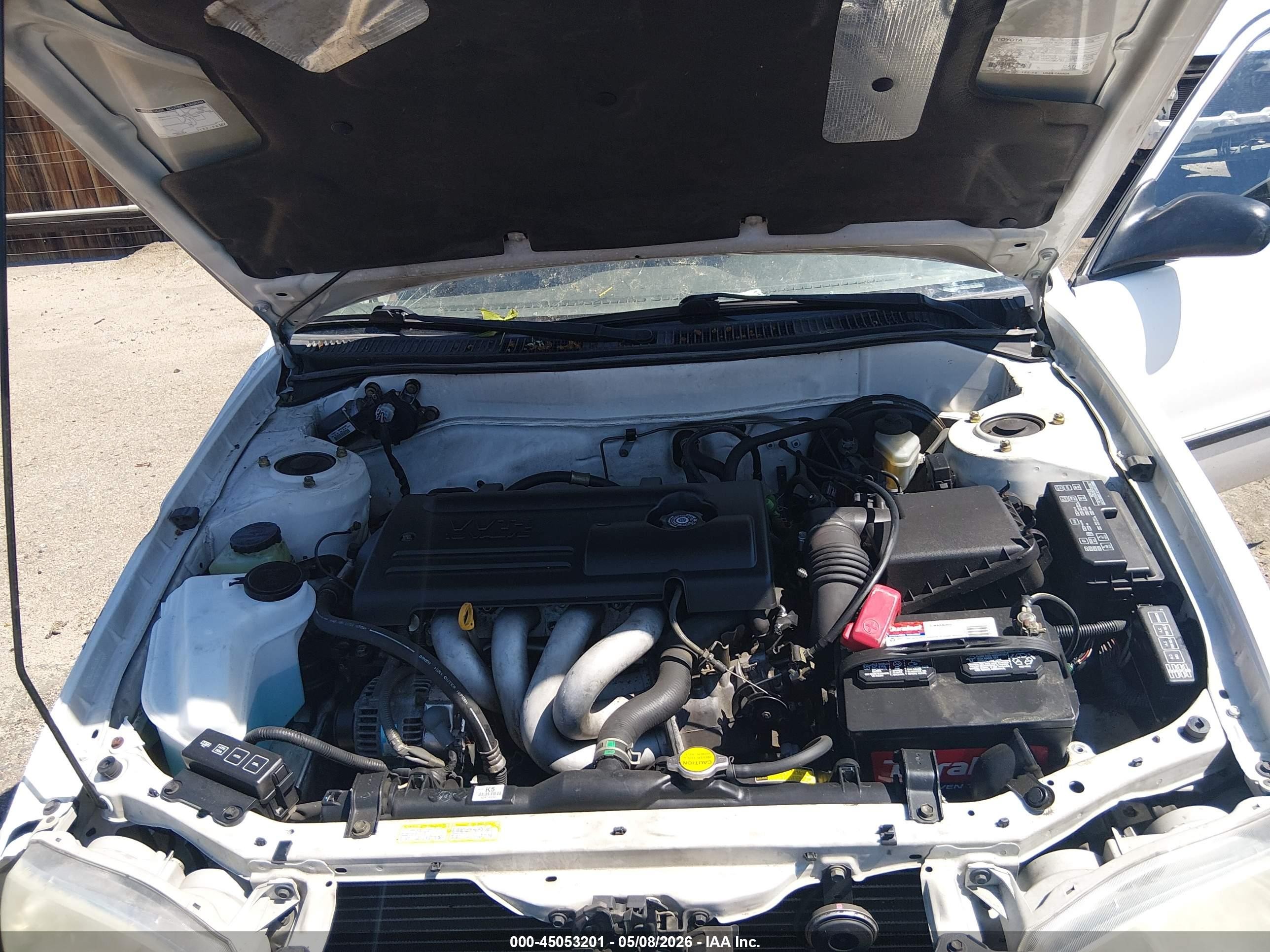 2002 Toyota Corolla Ce White vin: 1NXBR12EX2Z586033