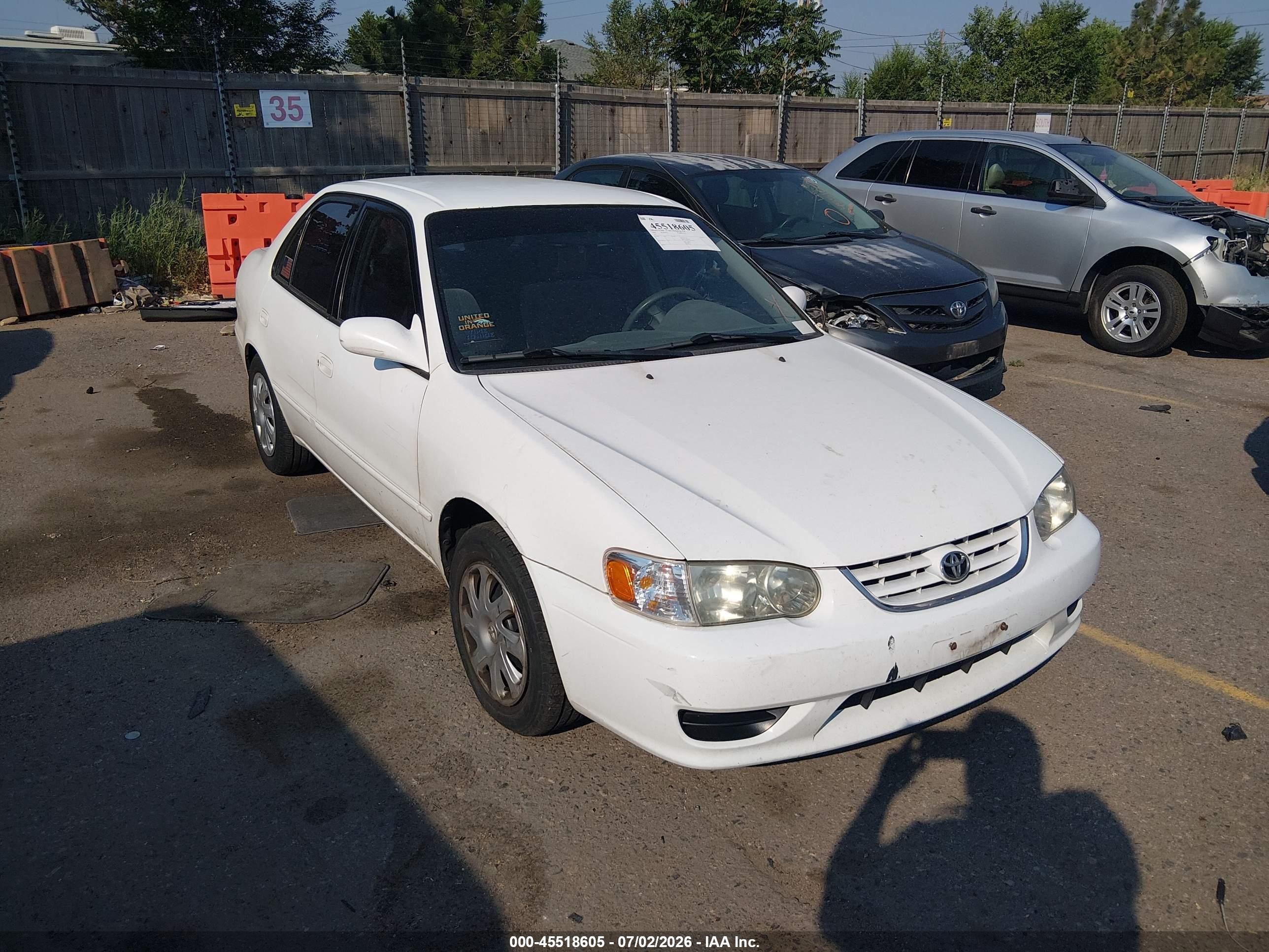 2002 Toyota Corolla Le Белый vin: 1NXBR12EX2Z607883