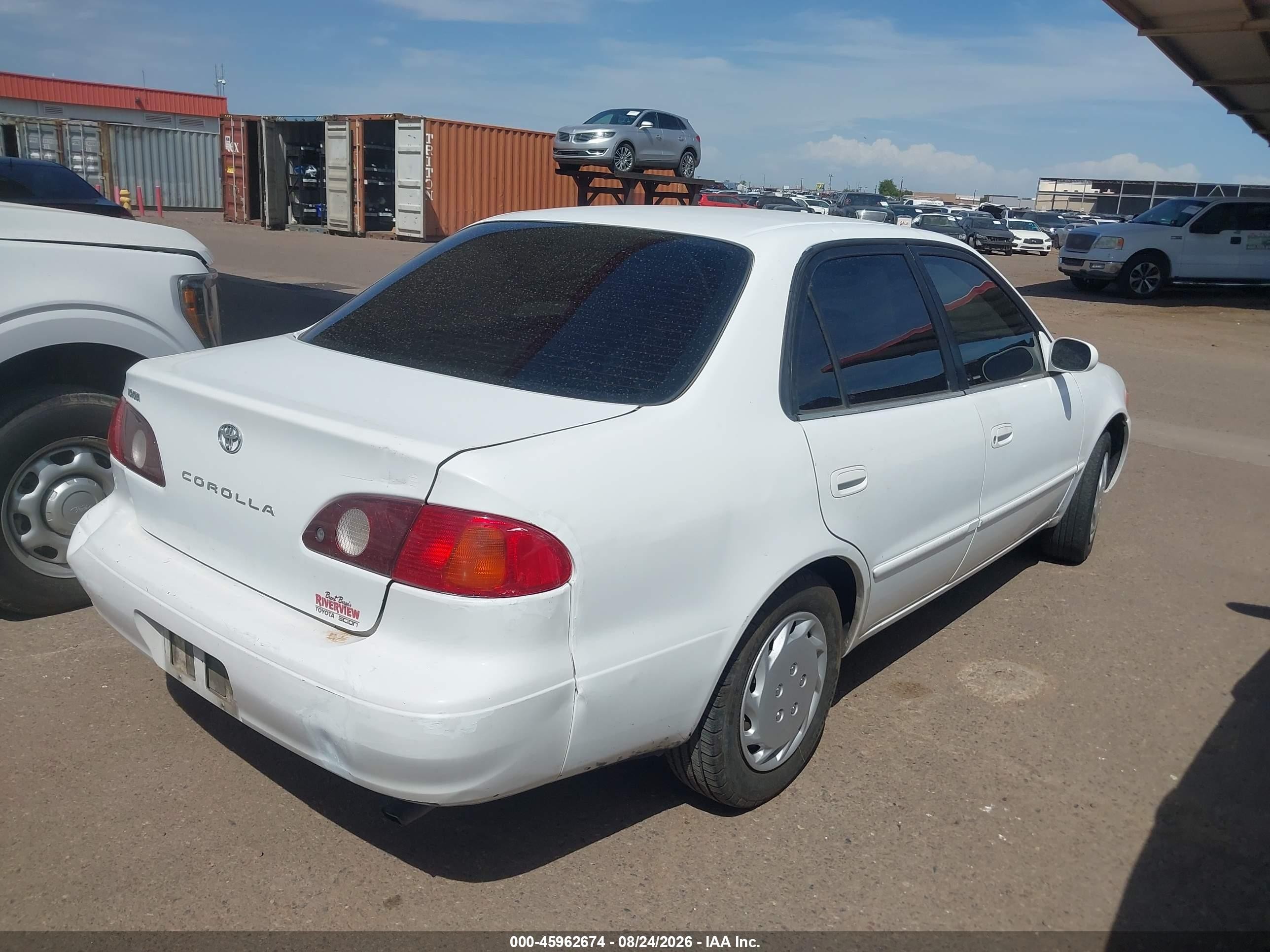 2002 Toyota Corolla Le Белый vin: 1NXBR12EX2Z622870