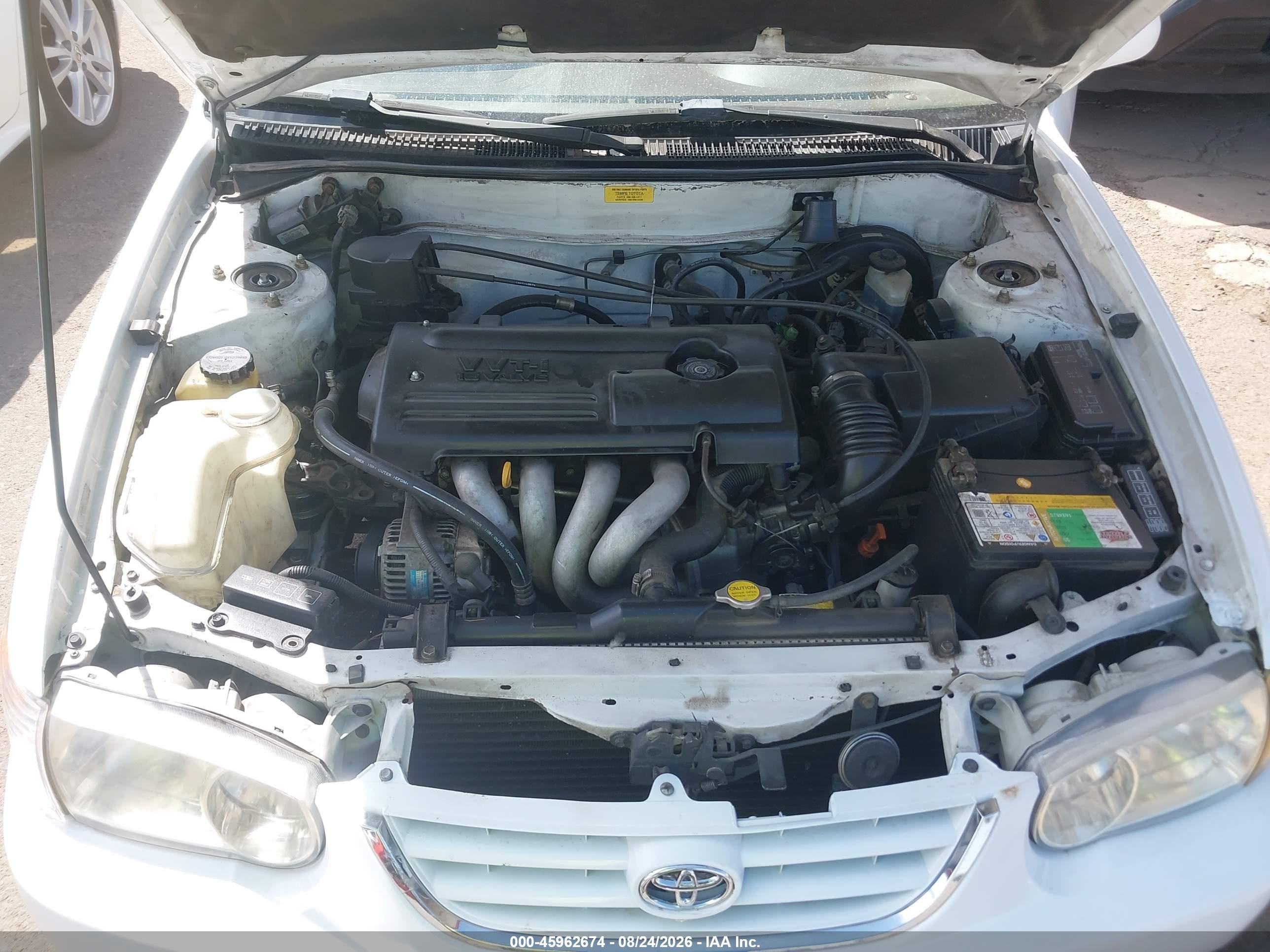2002 Toyota Corolla Le Белый vin: 1NXBR12EX2Z622870
