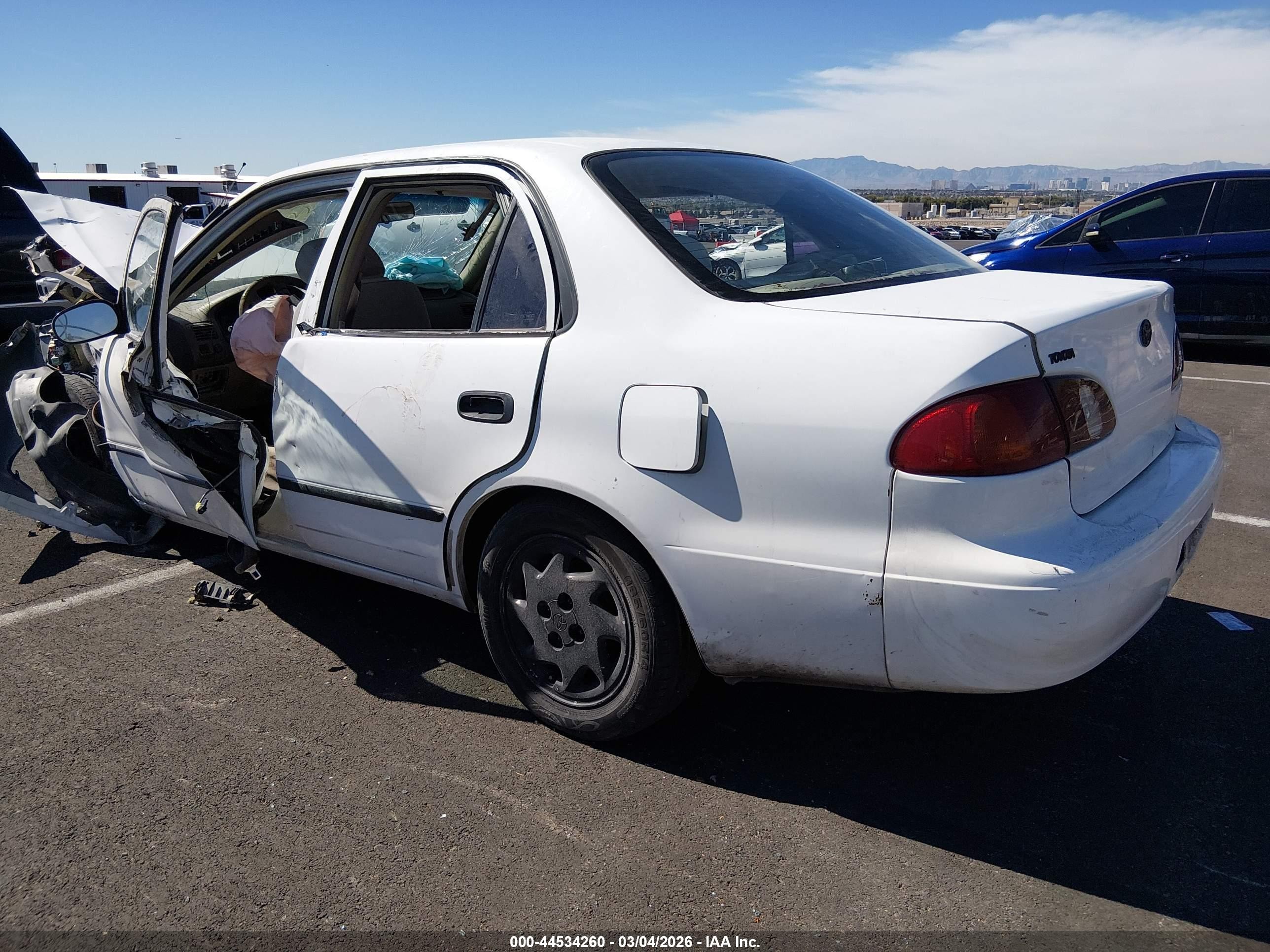 1999 Toyota Corolla Ve White vin: 1NXBR12EXXZ198792