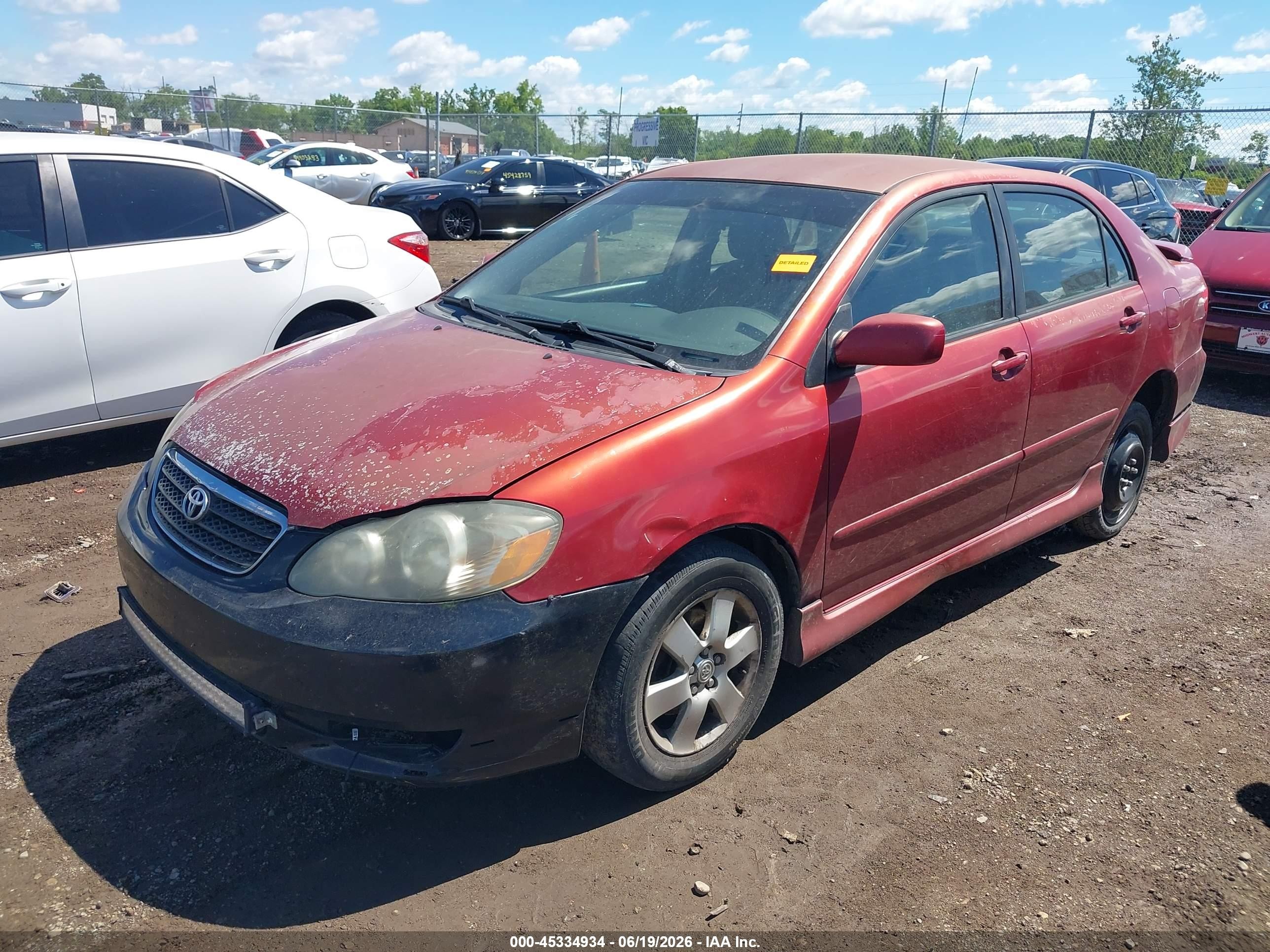 2006 Toyota Corolla S Красный vin: 1NXBR30E36Z585262
