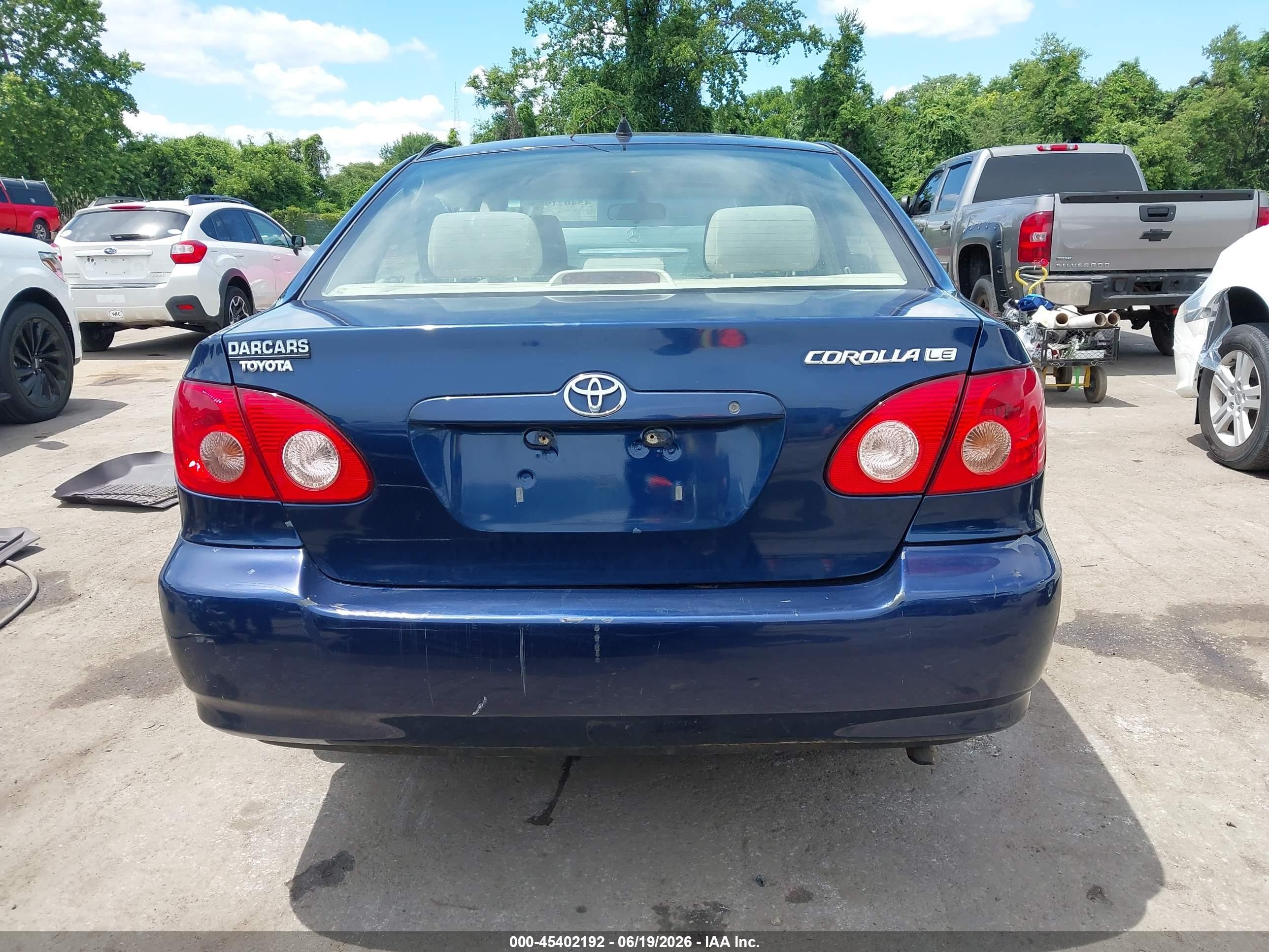 2005 Toyota Corolla Le Blue vin: 1NXBR30E55Z438679