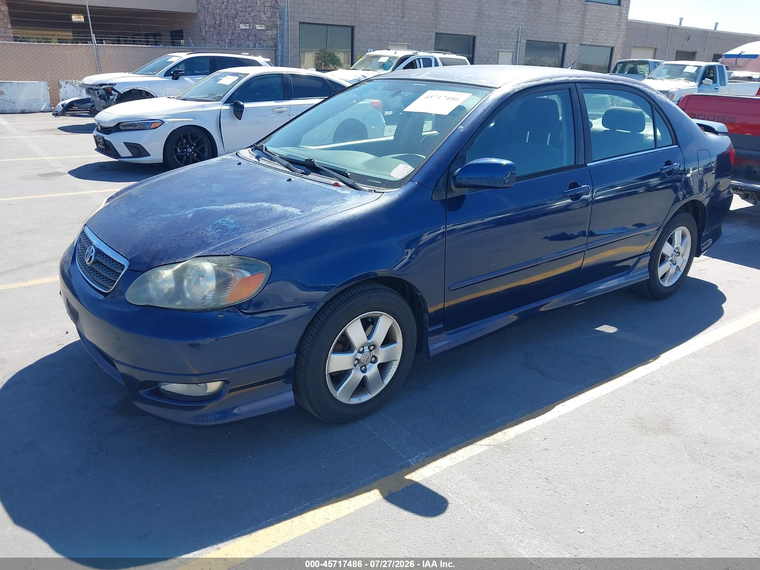 2005 Toyota Corolla S Blue vin: 1NXBR30E65Z489818