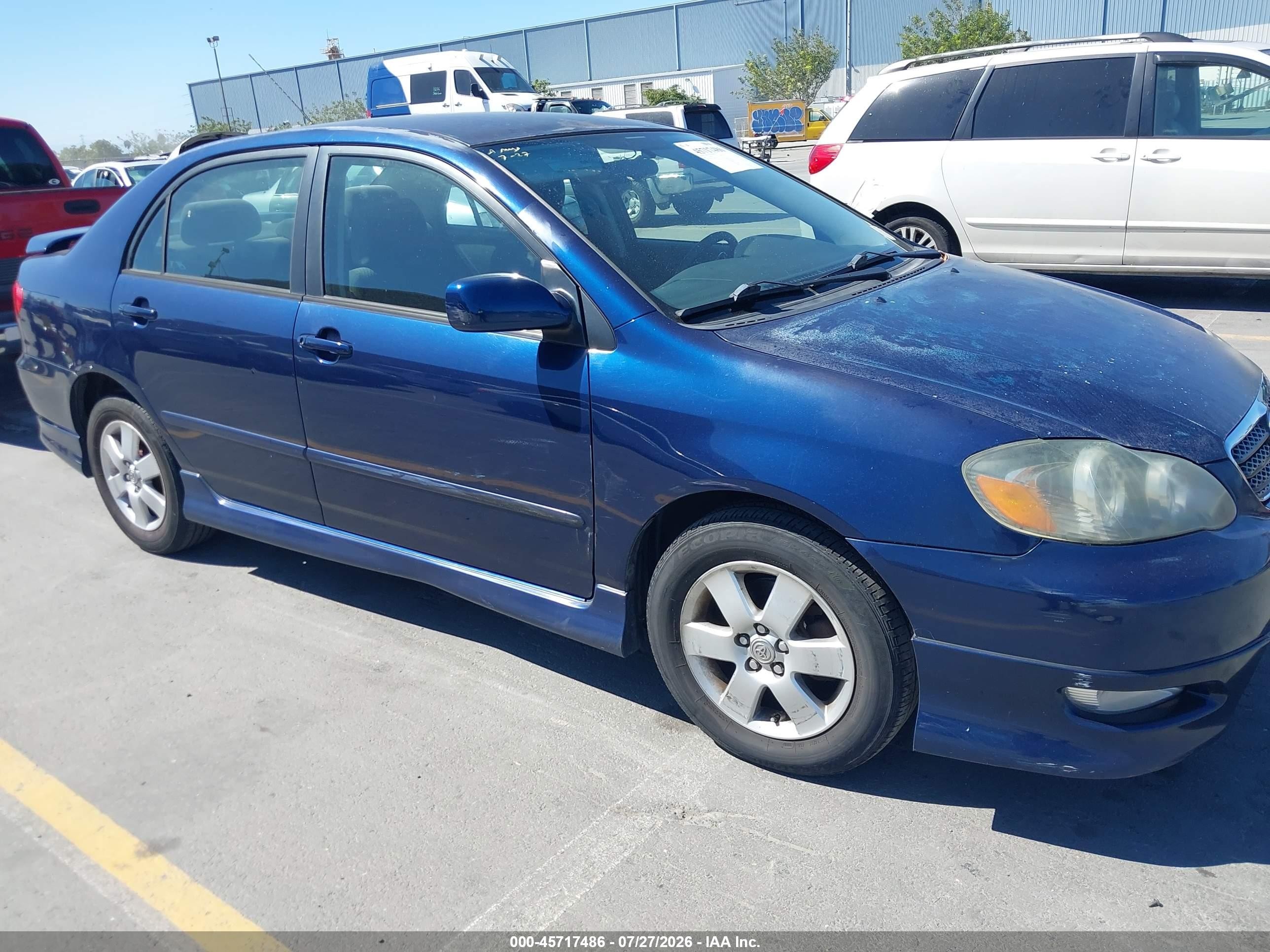 2005 Toyota Corolla S Blue vin: 1NXBR30E65Z489818